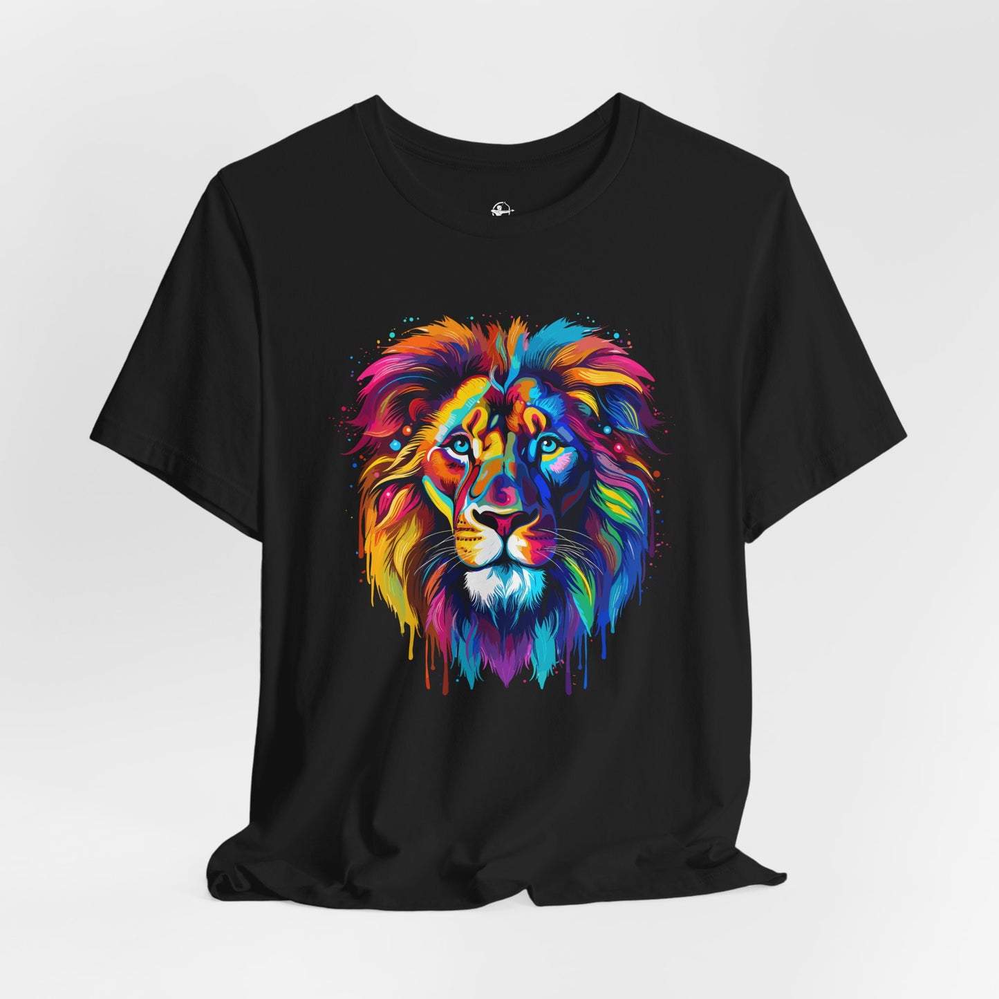 Colorful Lion Graphic Tee - Unisex Short Sleeve T-Shirt for Animal Lovers
