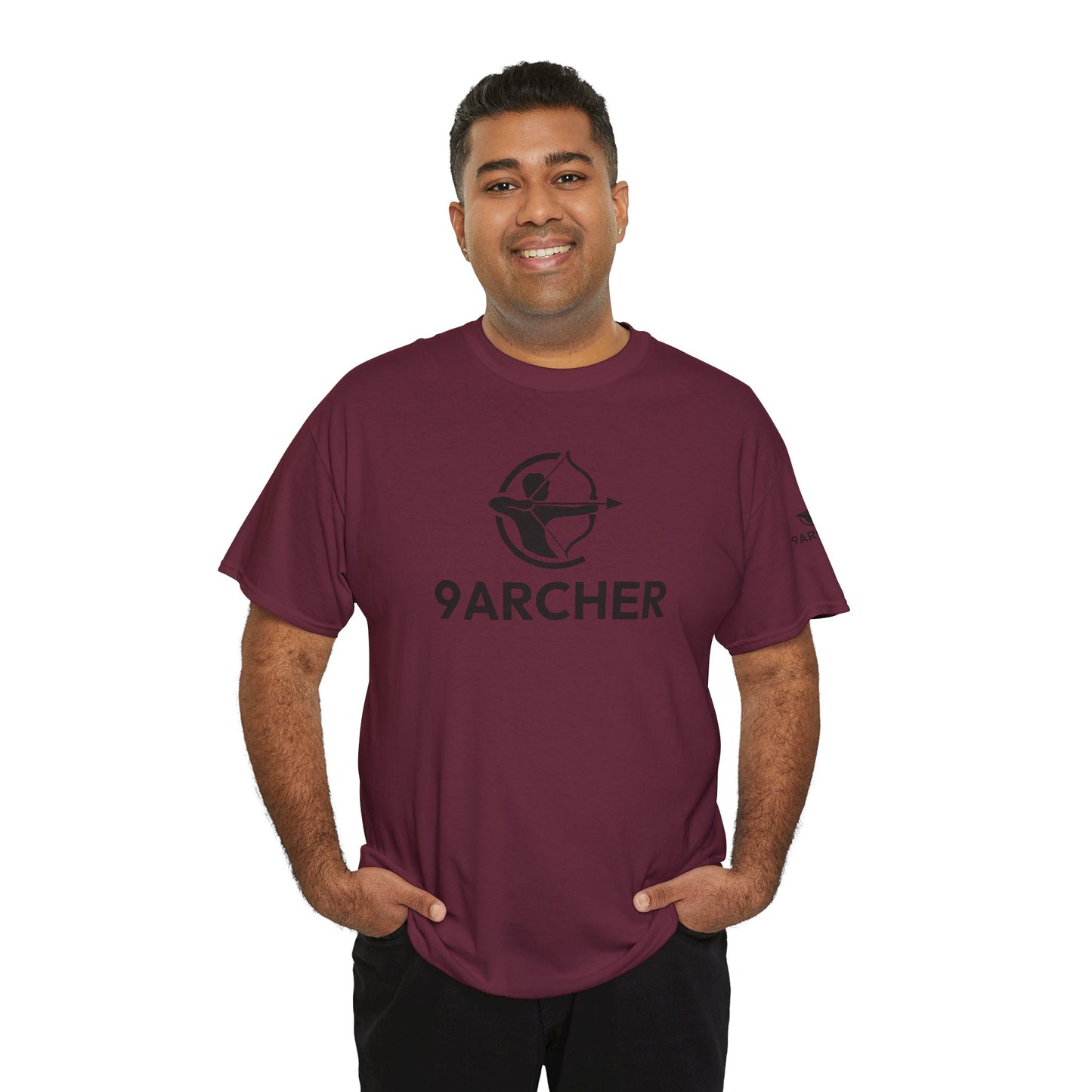 Unisex Heavy Cotton Tee - 9ARCHER Graphic Tee for Archery Enthusiasts