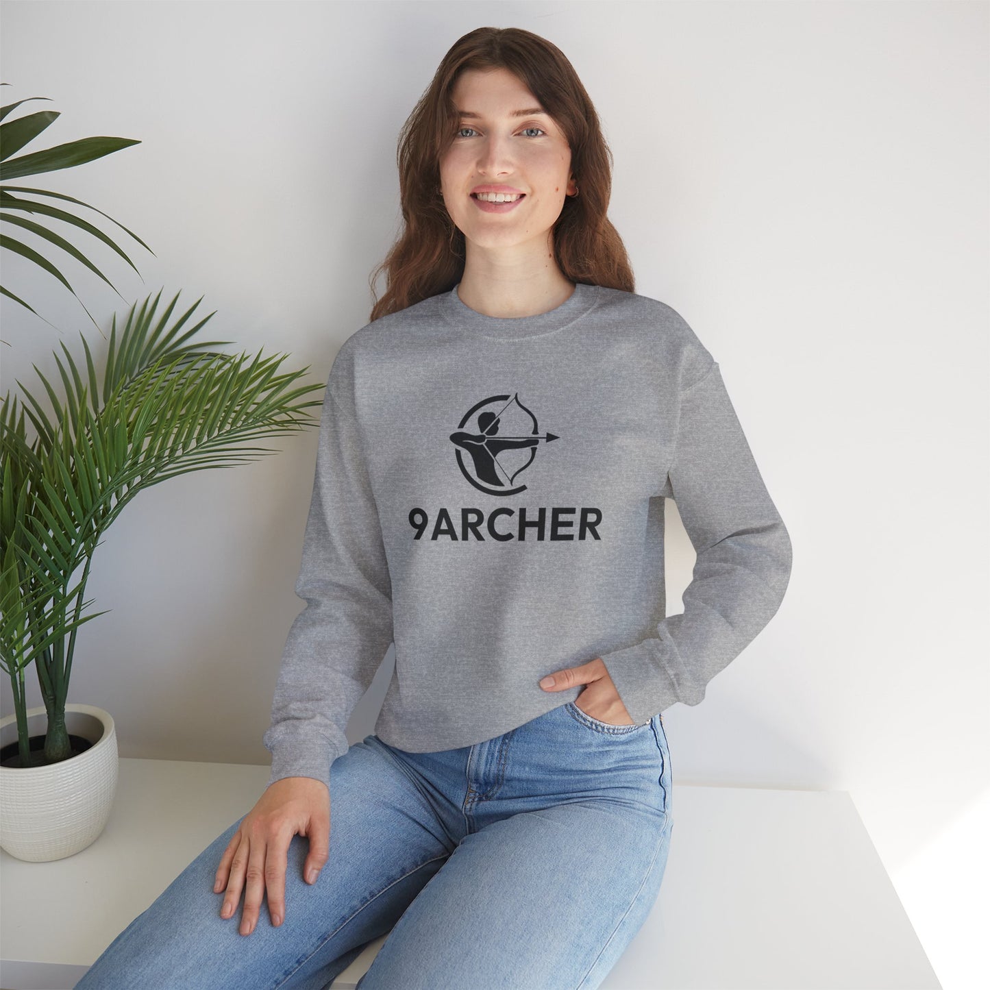 9ARCHER Unisex Heavy Blend™ Crewneck Sweatshirt - Comfortable Casual Apparel for Archery Enthusiasts