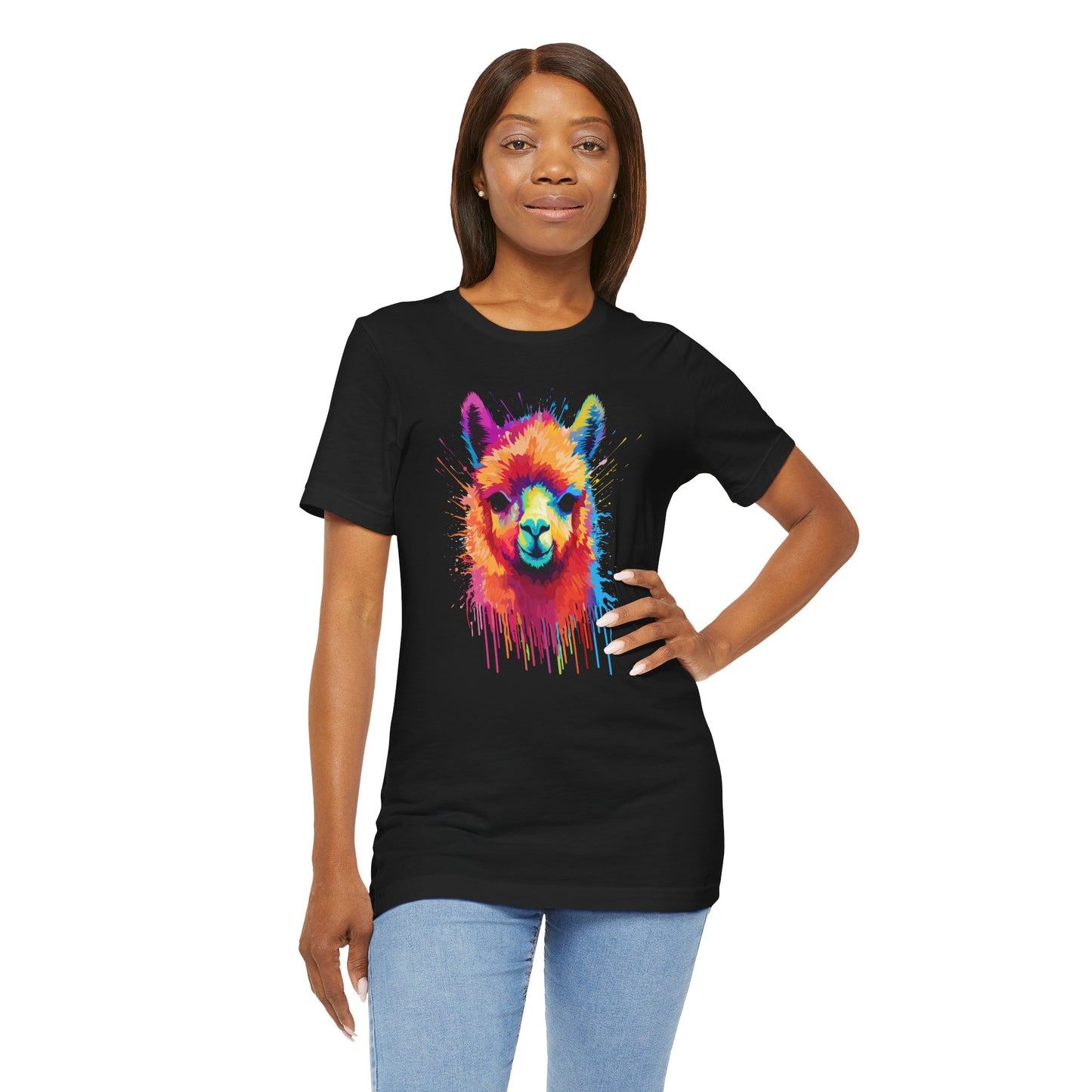 Llama Graphic Colorful Shirt Unisex Tee