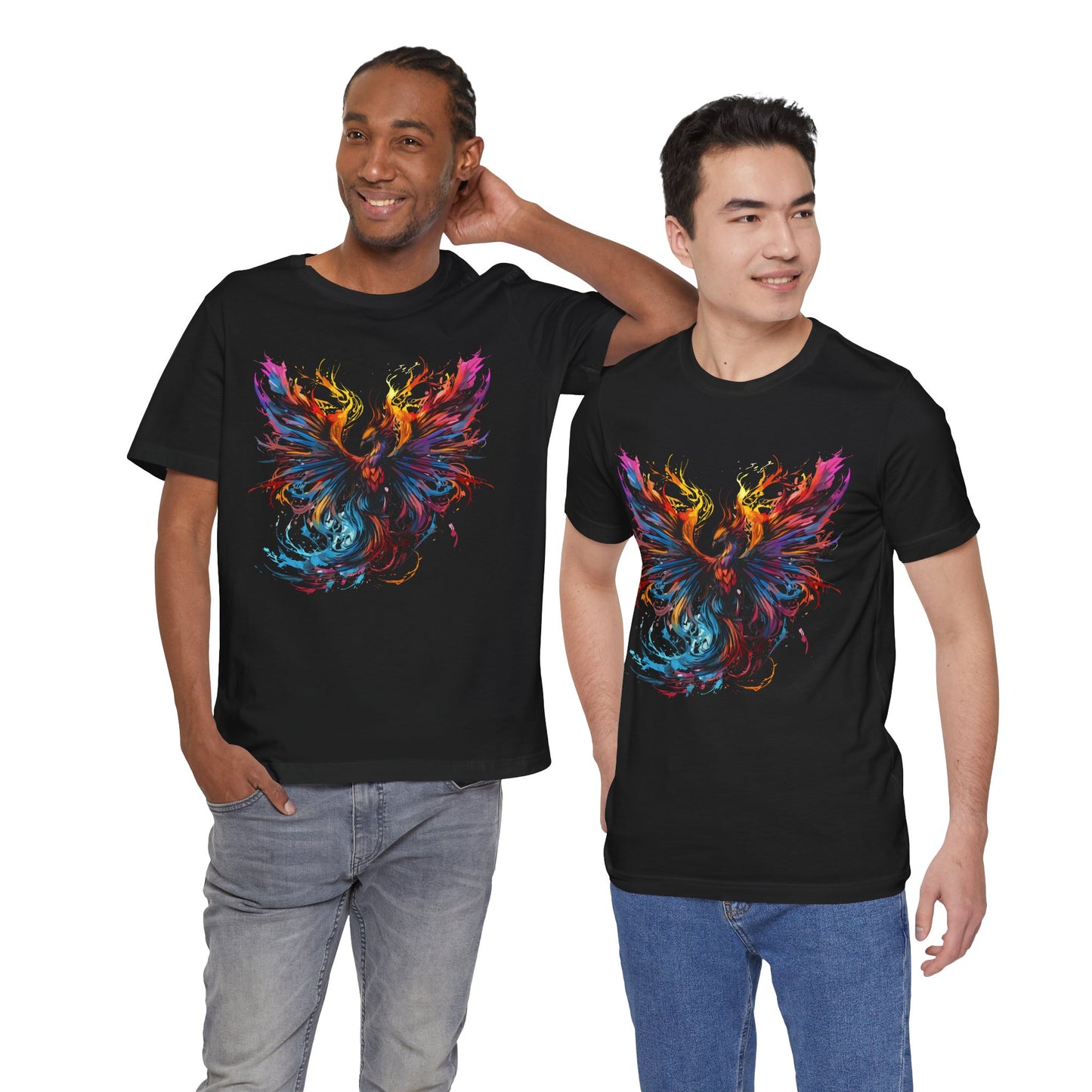 Vibrant Phoenix Graphic Unisex Jersey Tee