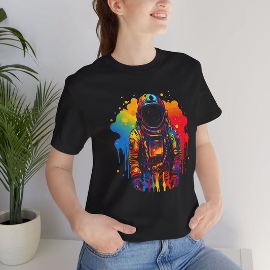 Colorful Galaxy Astronaut Tee - Unisex Jersey Short Sleeve T-Shirt