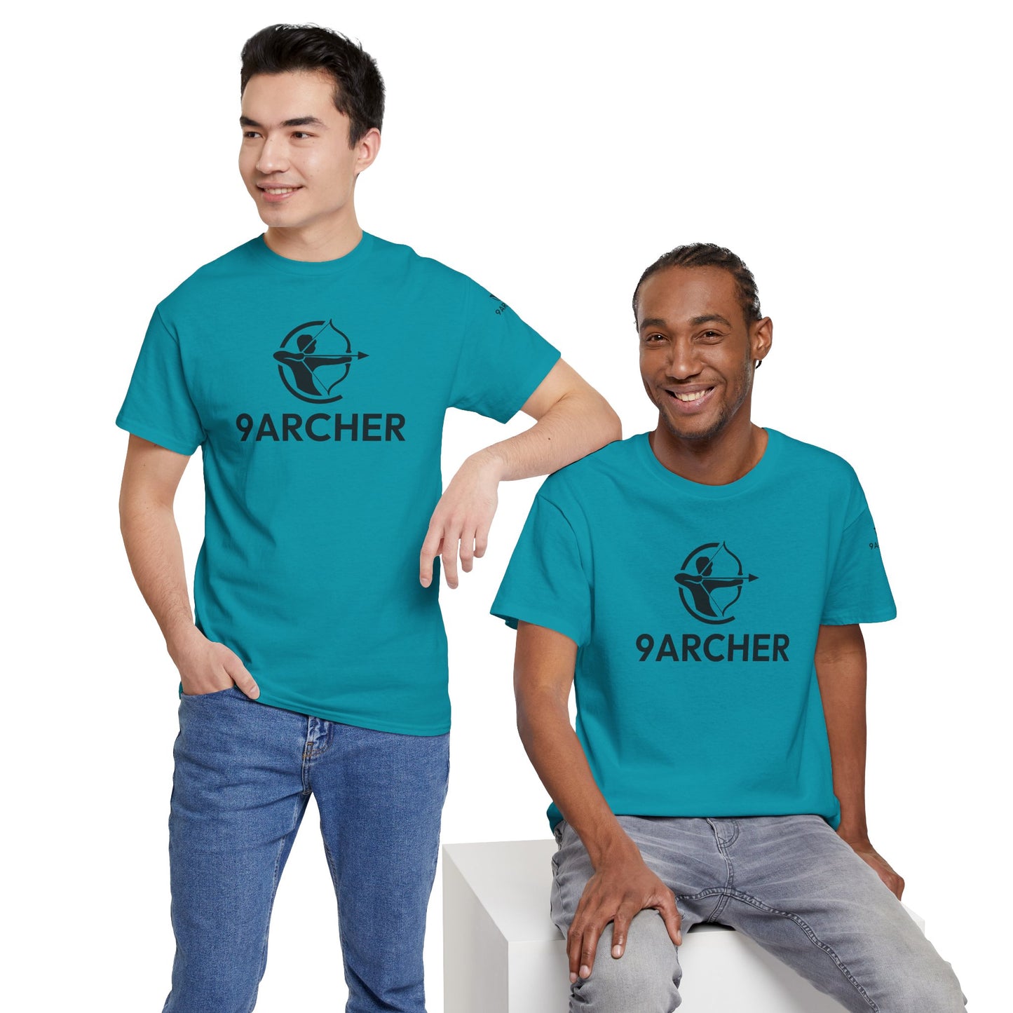 Unisex Heavy Cotton Tee - 9ARCHER Graphic Tee for Archery Enthusiasts