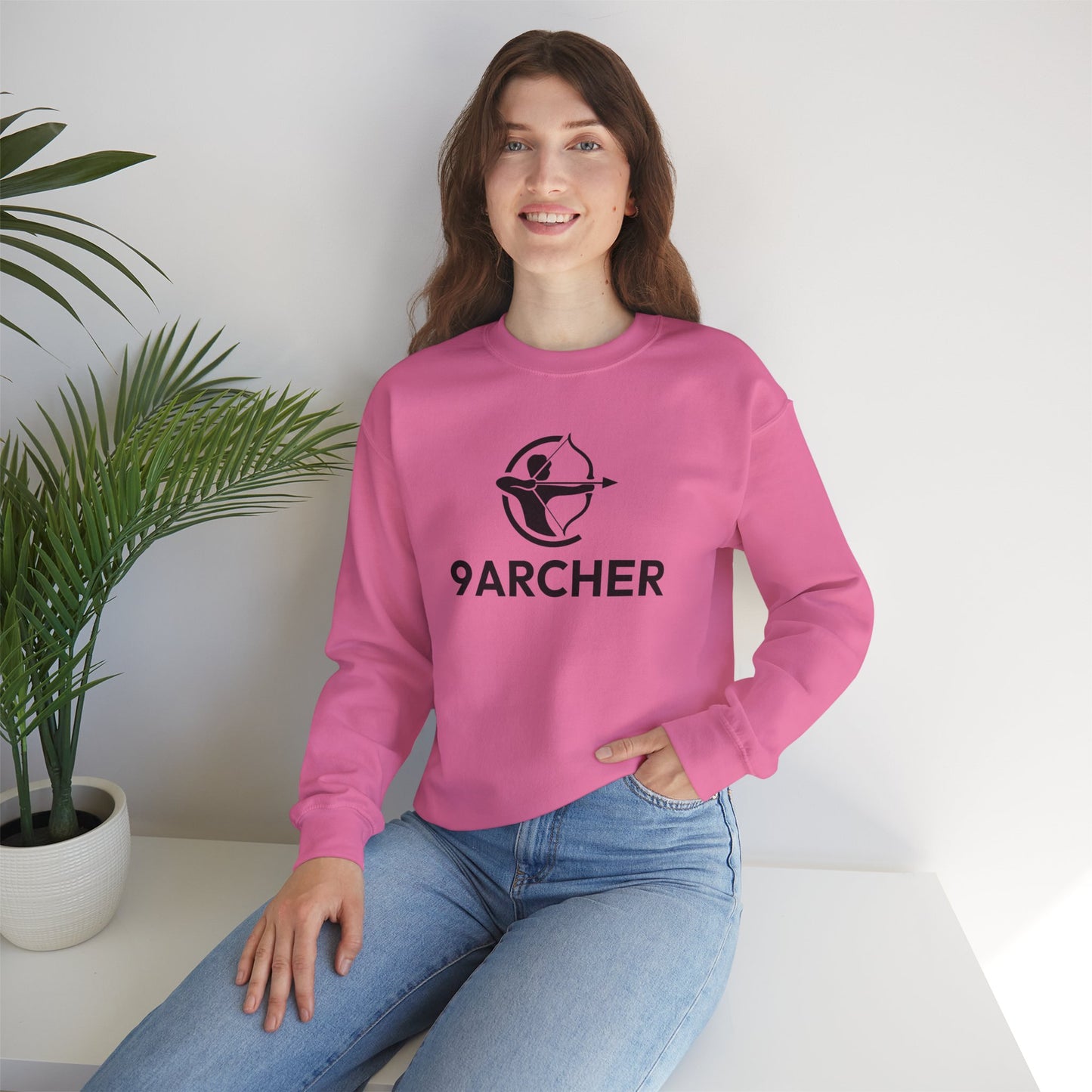 9ARCHER Unisex Heavy Blend™ Crewneck Sweatshirt - Comfortable Casual Apparel for Archery Enthusiasts
