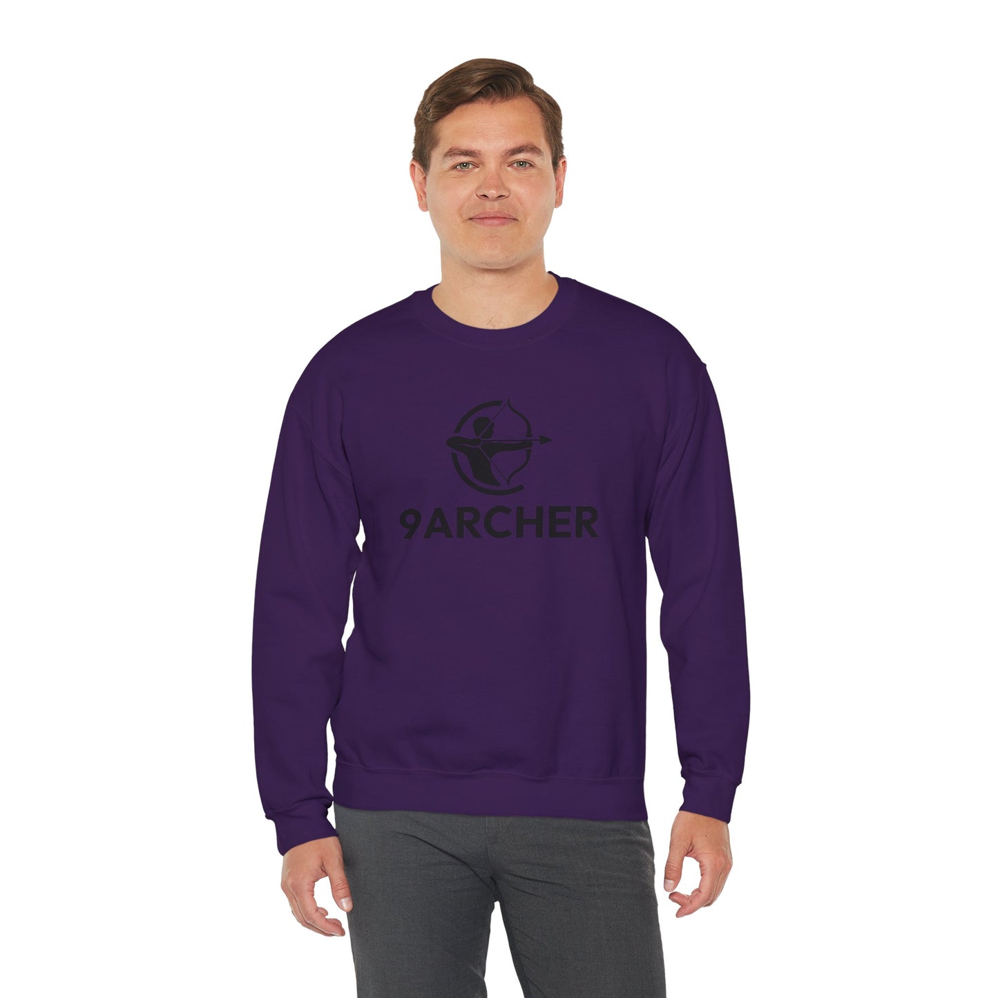 9ARCHER Unisex Heavy Blend™ Crewneck Sweatshirt - Comfortable Casual Apparel for Archery Enthusiasts