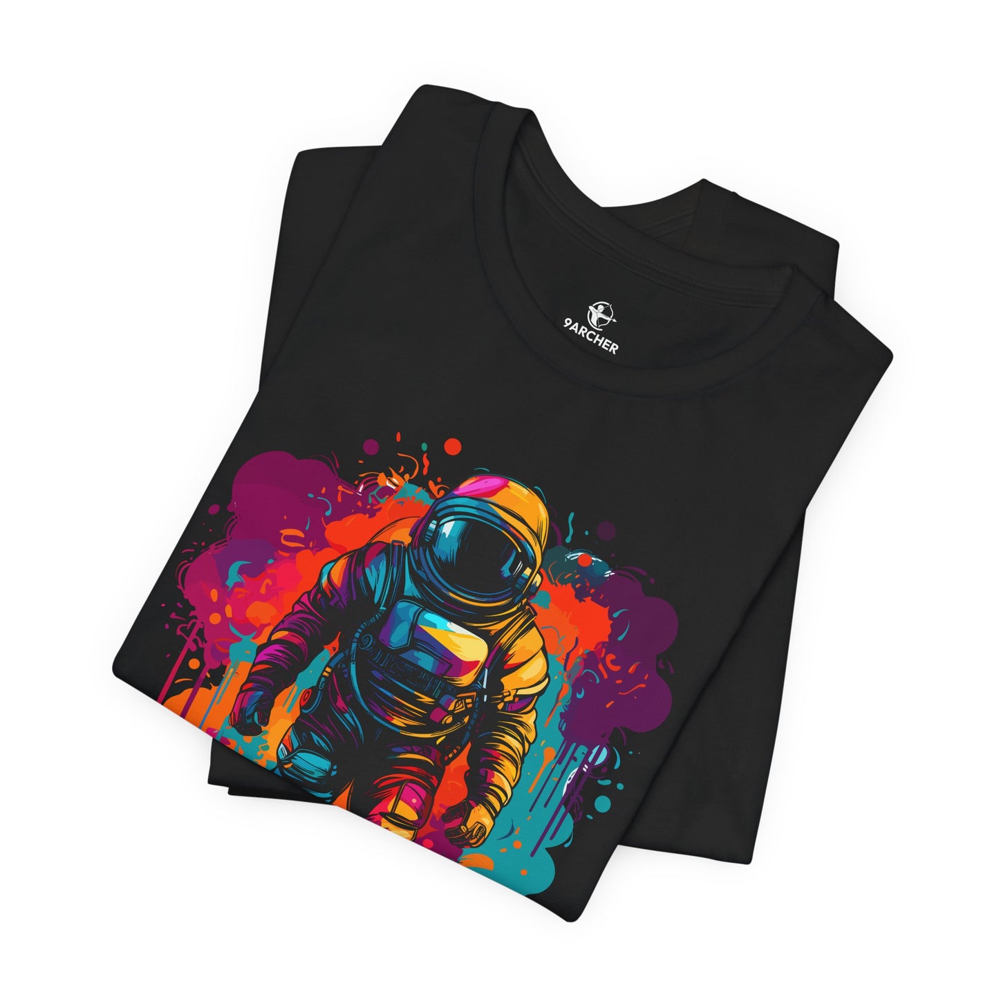 Colorful Astronaut Unisex T-Shirt – Space Adventure Tee for Space Lovers