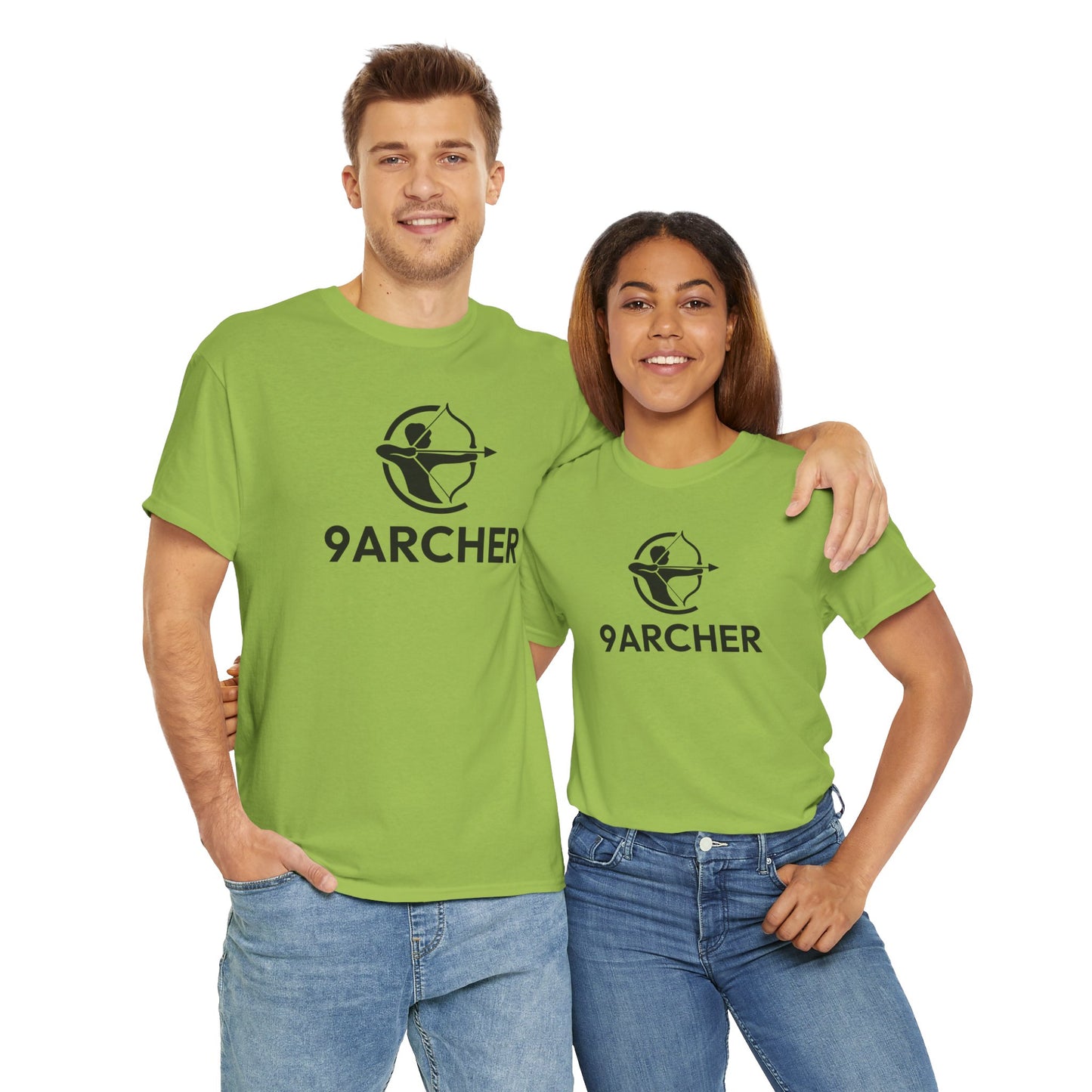 Unisex Heavy Cotton Tee - 9ARCHER Graphic Tee for Archery Enthusiasts