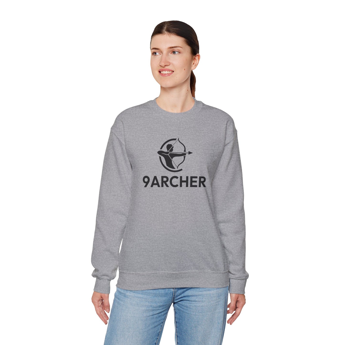 9ARCHER Unisex Heavy Blend™ Crewneck Sweatshirt - Comfortable Casual Apparel for Archery Enthusiasts