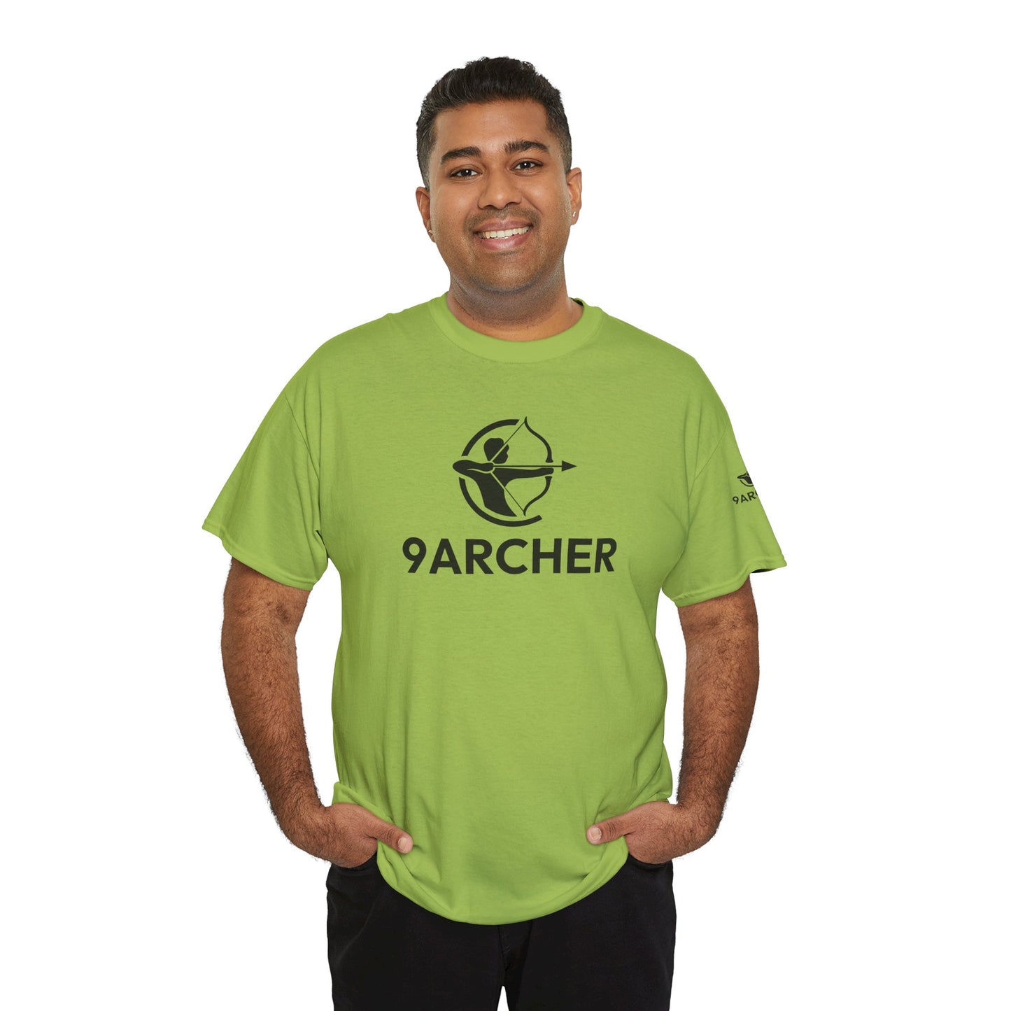 Unisex Heavy Cotton Tee - 9ARCHER Graphic Tee for Archery Enthusiasts
