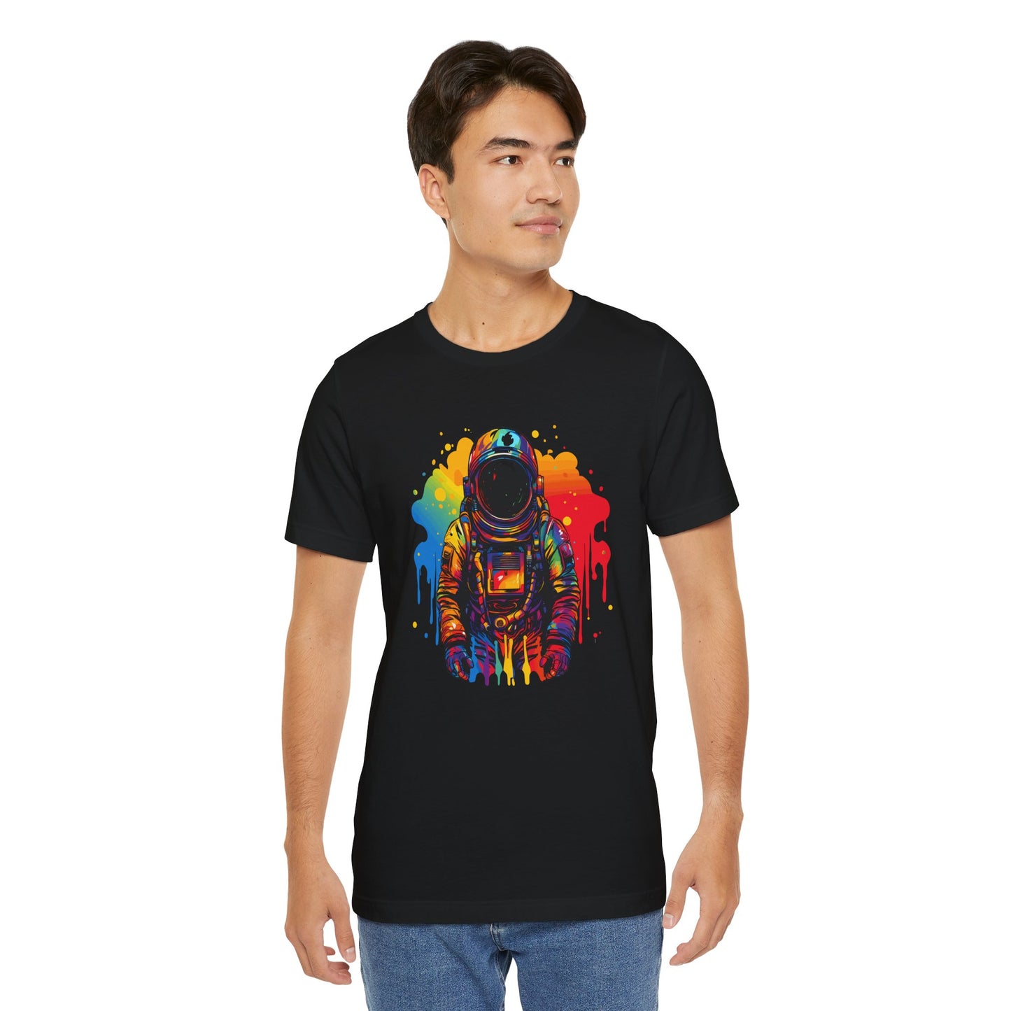 Colorful Galaxy Astronaut Tee - Unisex Jersey Short Sleeve T-Shirt