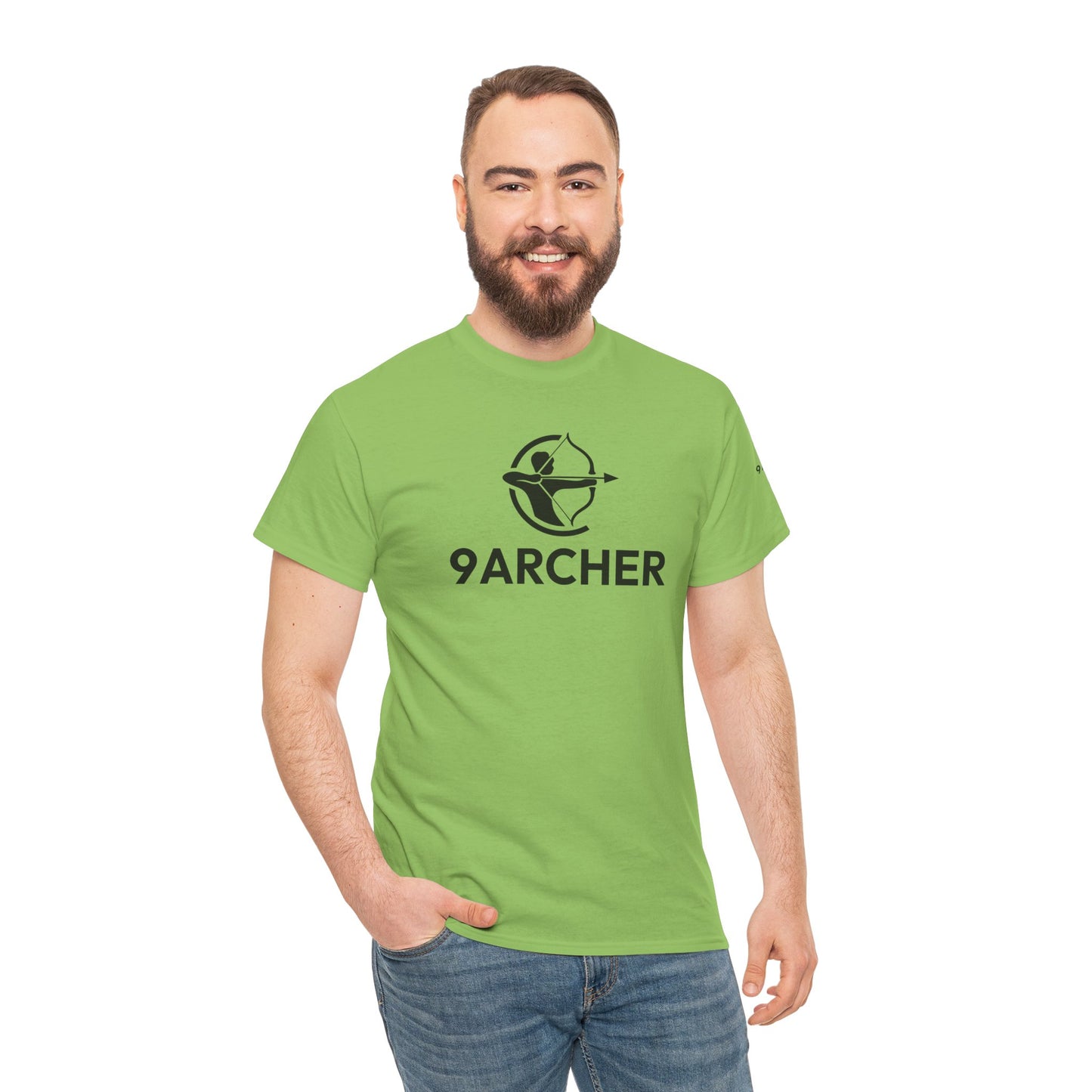 Unisex Heavy Cotton Tee - 9ARCHER Graphic Tee for Archery Enthusiasts