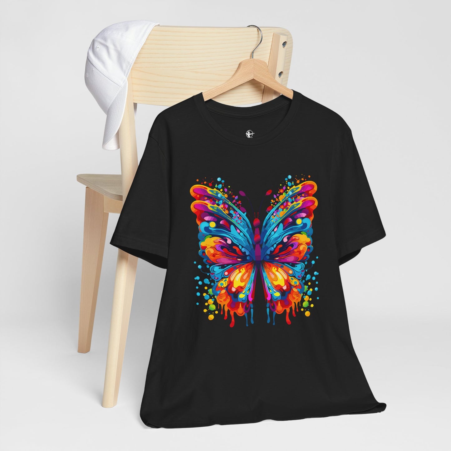 Vibrant Butterfly Graphic Tee - Unisex Jersey Short Sleeve T-Shirt for Nature Lovers