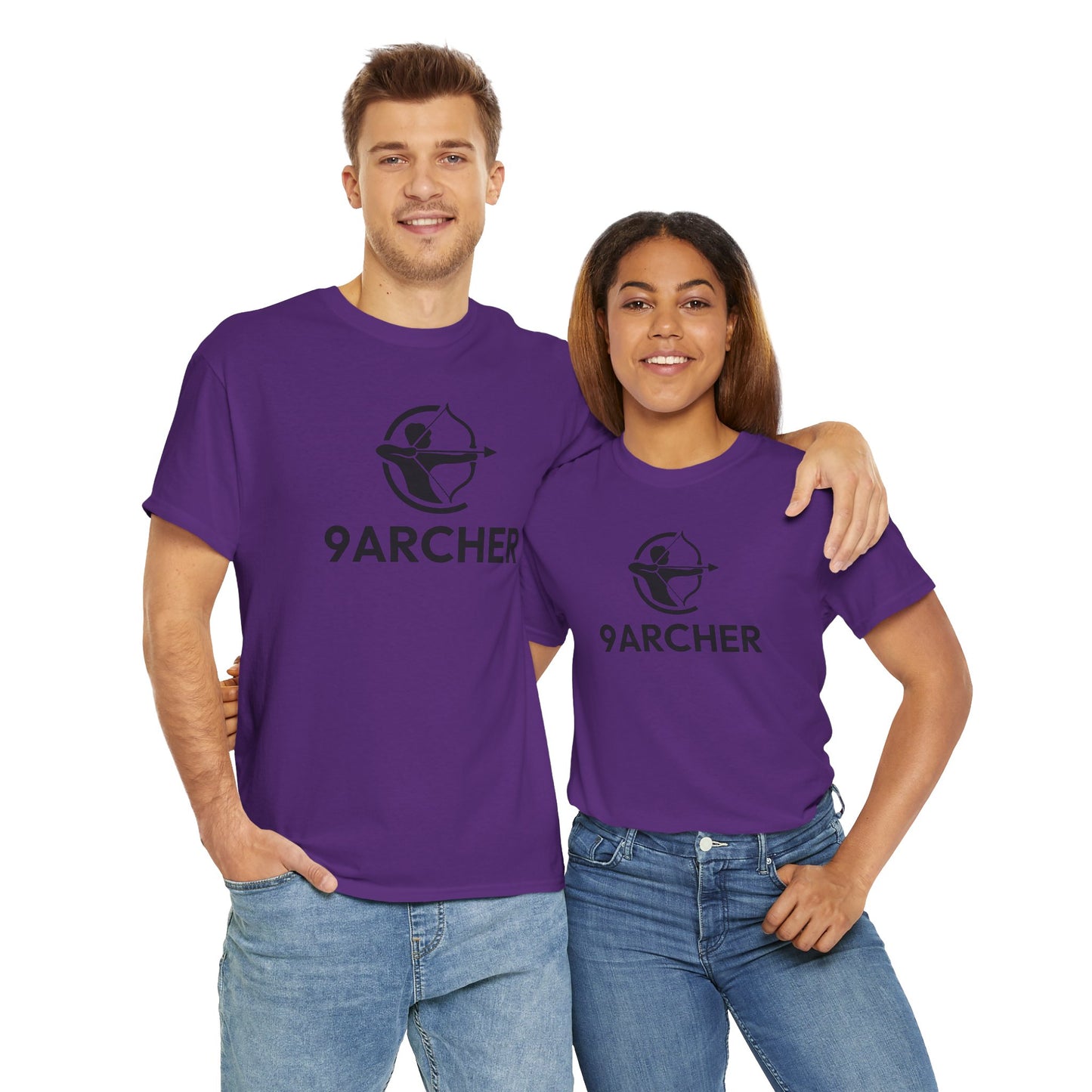Unisex Heavy Cotton Tee - 9ARCHER Graphic Tee for Archery Enthusiasts