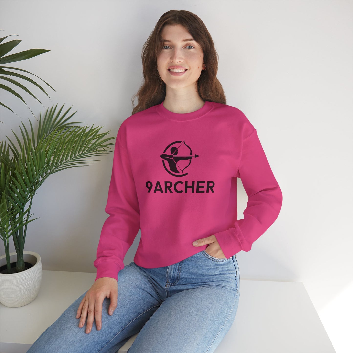 9ARCHER Unisex Heavy Blend™ Crewneck Sweatshirt - Comfortable Casual Apparel for Archery Enthusiasts