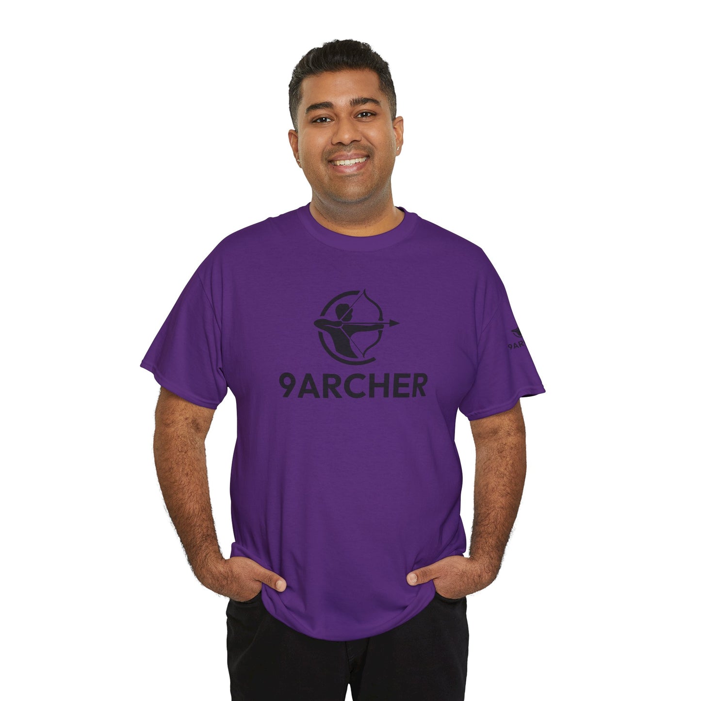 Unisex Heavy Cotton Tee - 9ARCHER Graphic Tee for Archery Enthusiasts