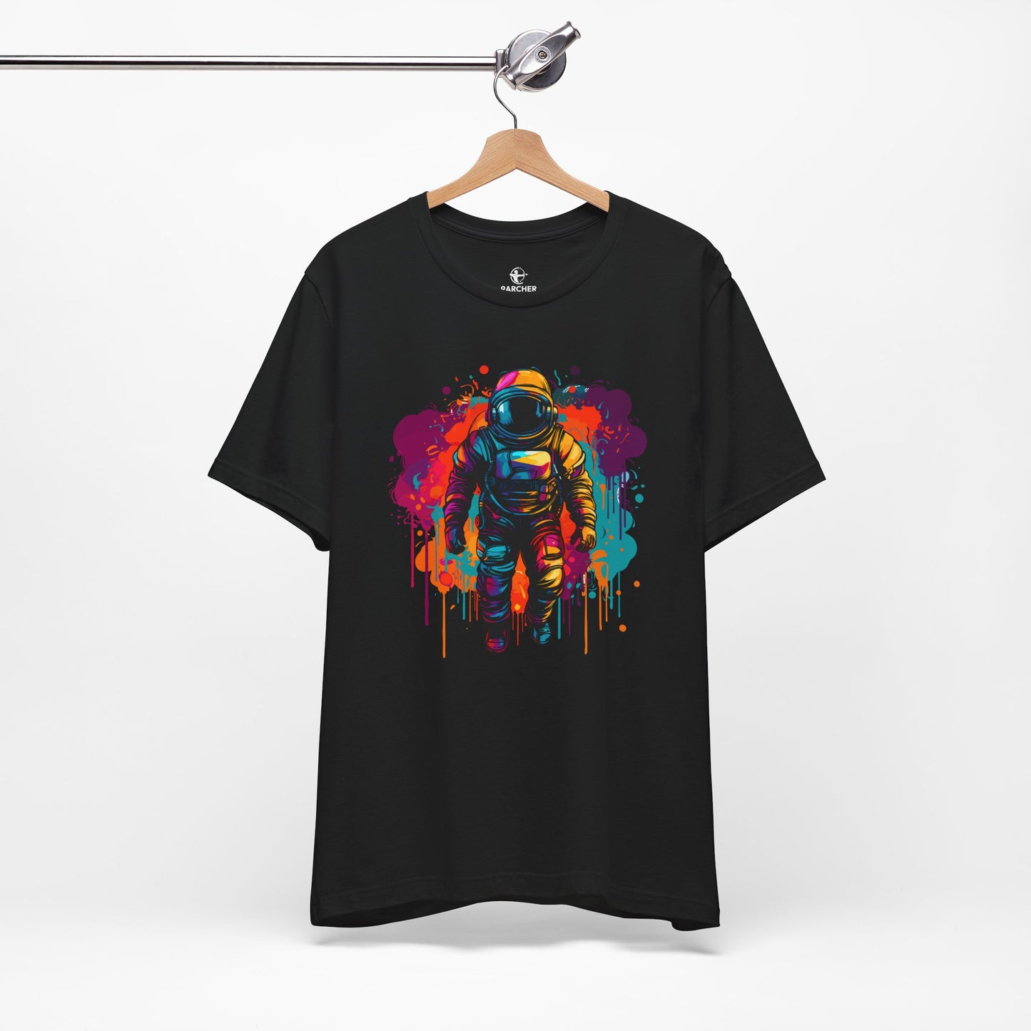 Colorful Astronaut Unisex T-Shirt – Space Adventure Tee for Space Lovers