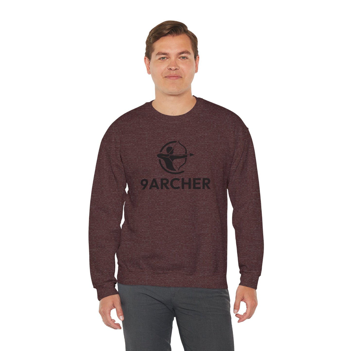 9ARCHER Unisex Heavy Blend™ Crewneck Sweatshirt - Comfortable Casual Apparel for Archery Enthusiasts