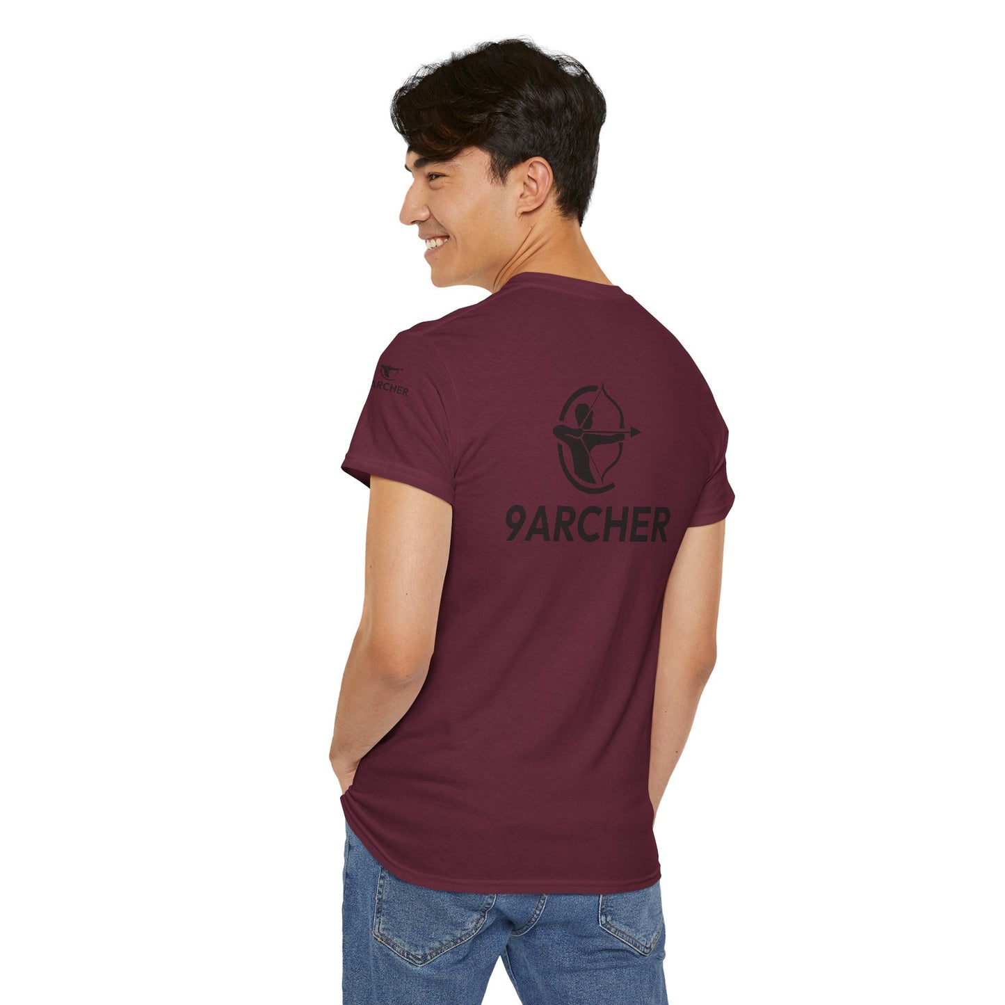 Unisex Heavy Cotton Tee - 9ARCHER Graphic Tee for Archery Enthusiasts