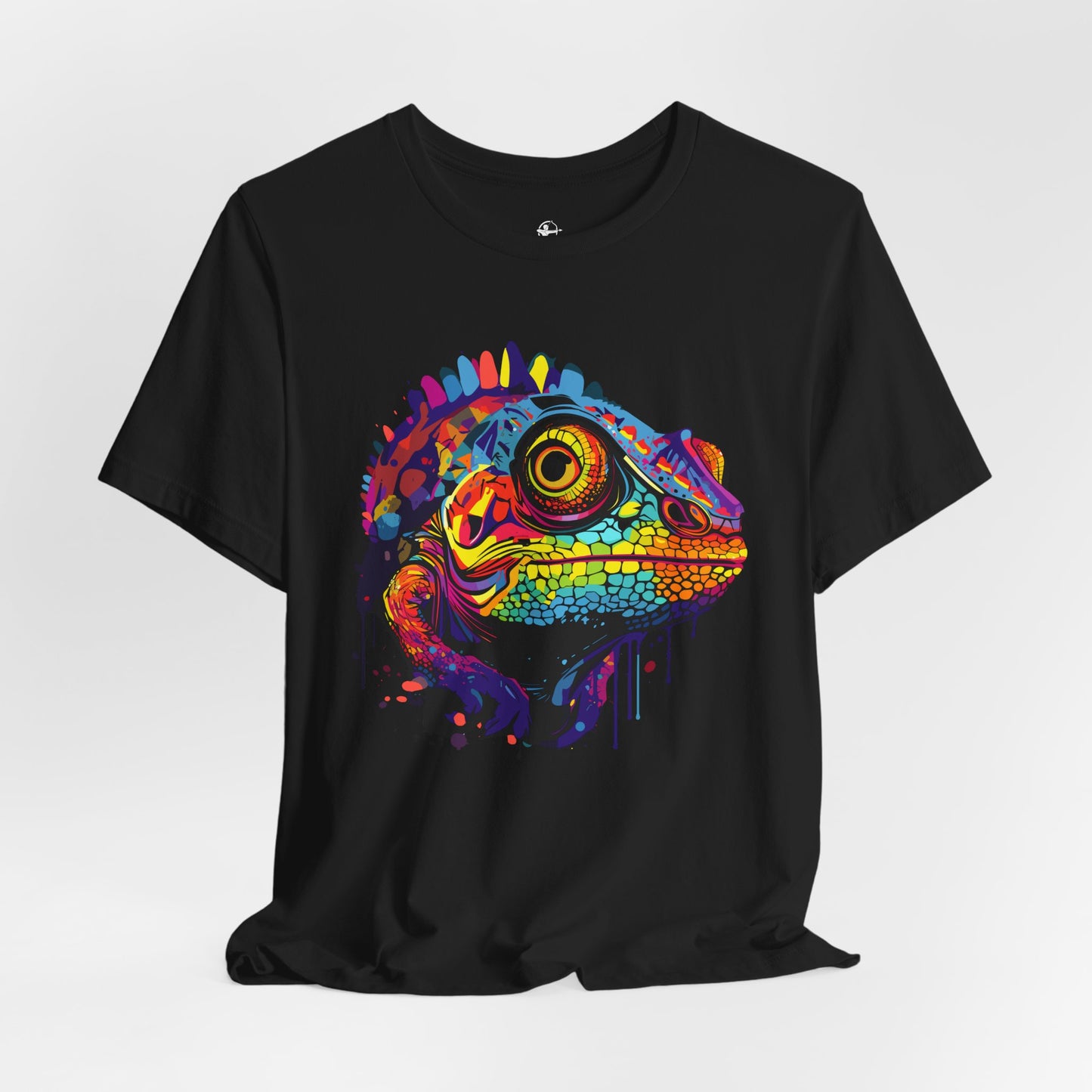 Vibrant Chameleon Graphic Tee - Colorful Unisex Jersey Short Sleeve T-Shirt for Nature Lovers