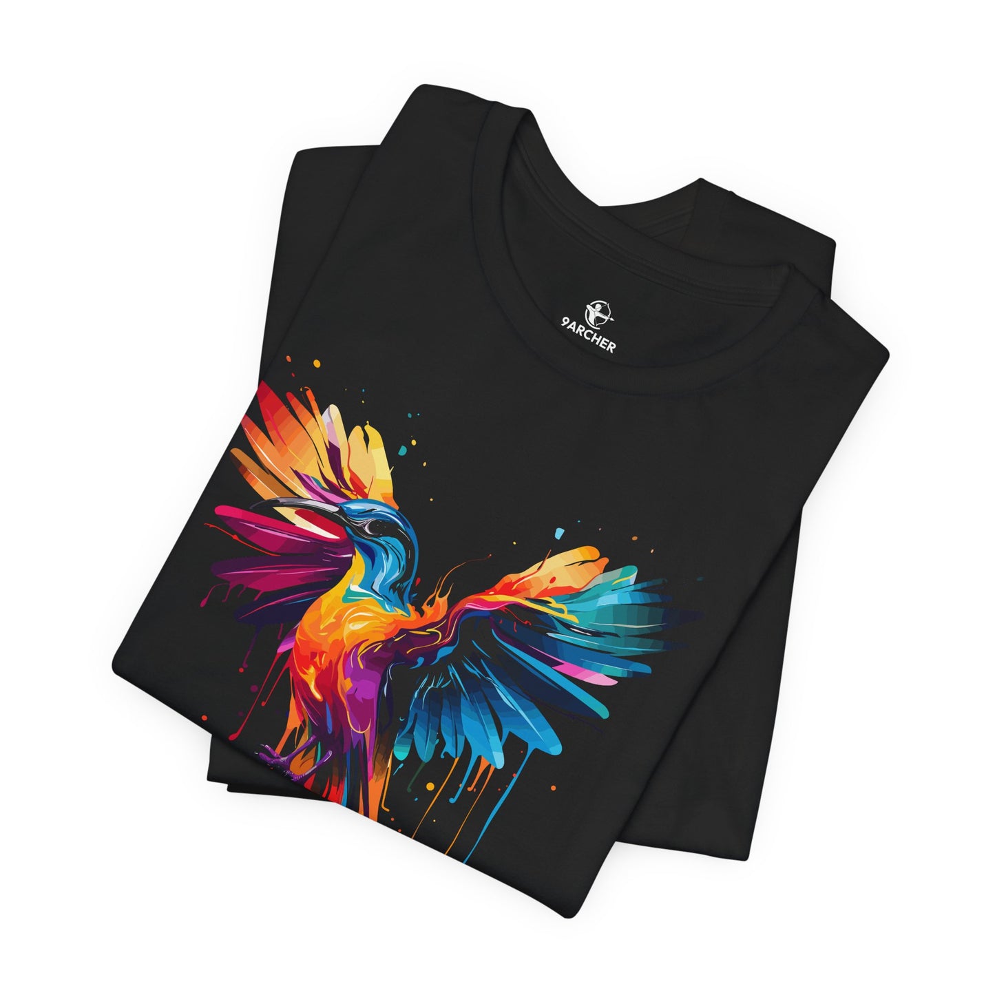 Colorful Phoenix Unisex Short Sleeve Tee - Vibrant Art for Nature Lovers