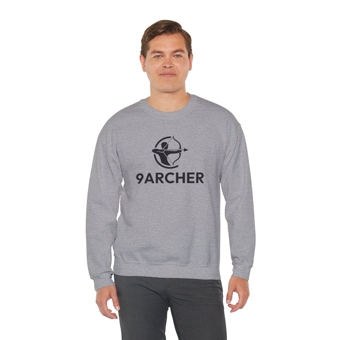9ARCHER Unisex Heavy Blend™ Crewneck Sweatshirt - Comfortable Casual Apparel for Archery Enthusiasts