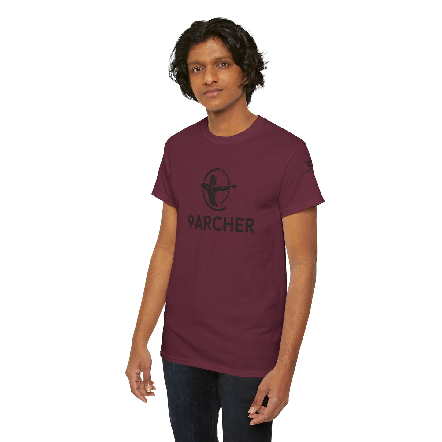 Unisex Heavy Cotton Tee - 9ARCHER Graphic Tee for Archery Enthusiasts