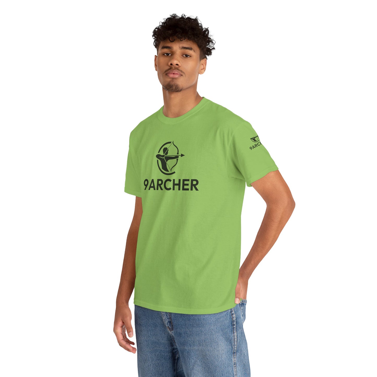 Unisex Heavy Cotton Tee - 9ARCHER Graphic Tee for Archery Enthusiasts