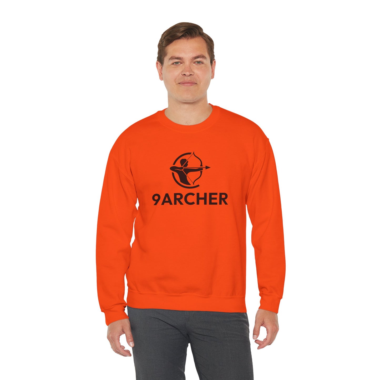 9ARCHER Unisex Heavy Blend™ Crewneck Sweatshirt - Comfortable Casual Apparel for Archery Enthusiasts