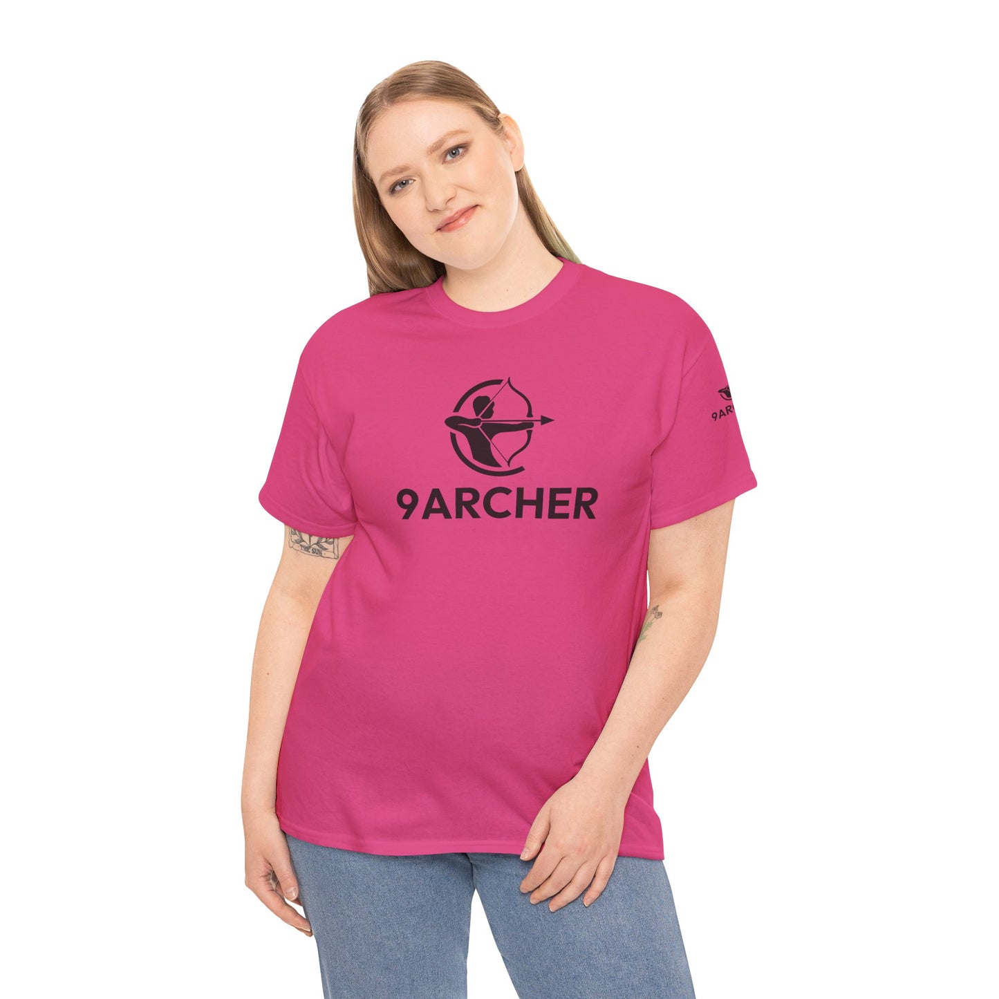 Unisex Heavy Cotton Tee - 9ARCHER Graphic Tee for Archery Enthusiasts