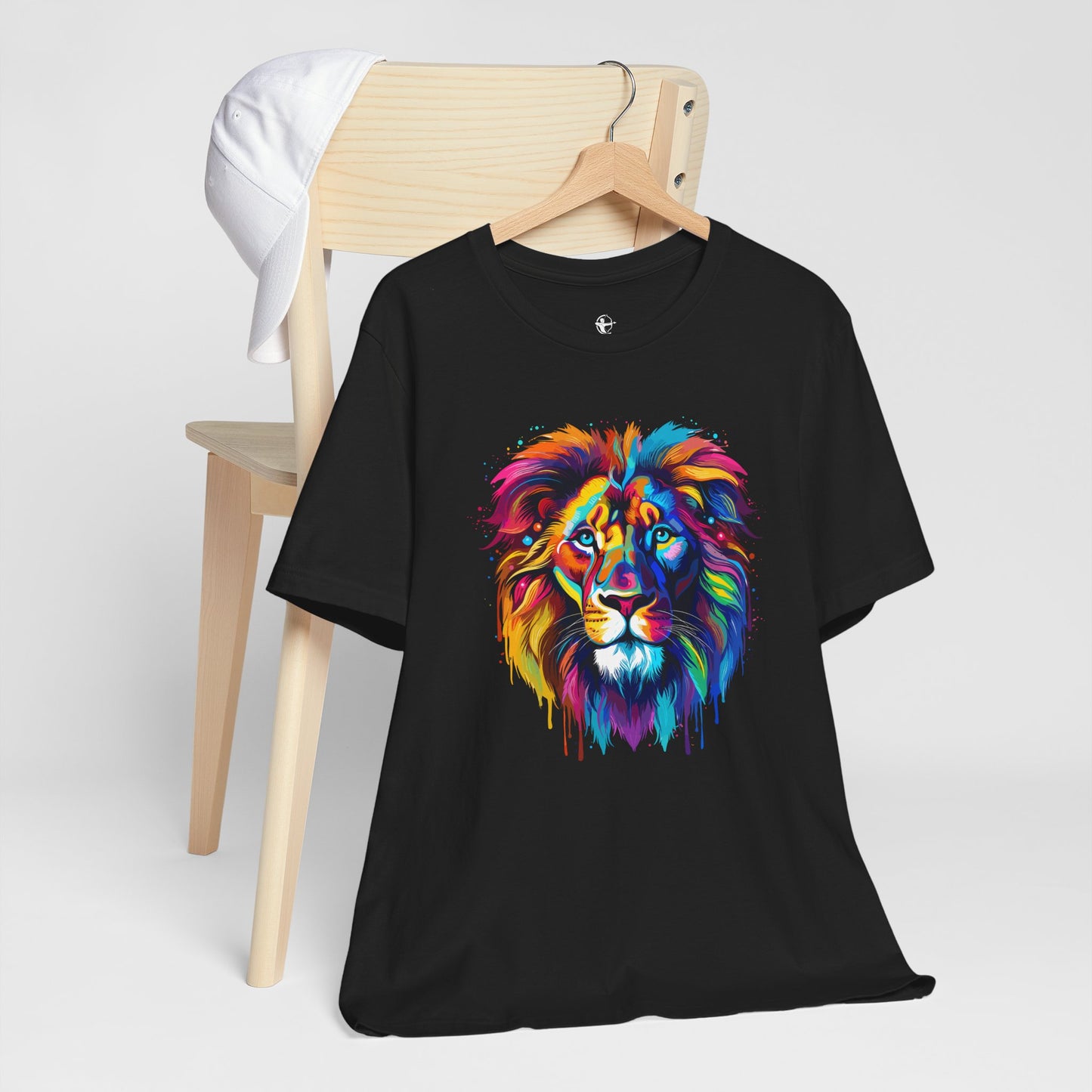 Colorful Lion Graphic Tee - Unisex Short Sleeve T-Shirt for Animal Lovers