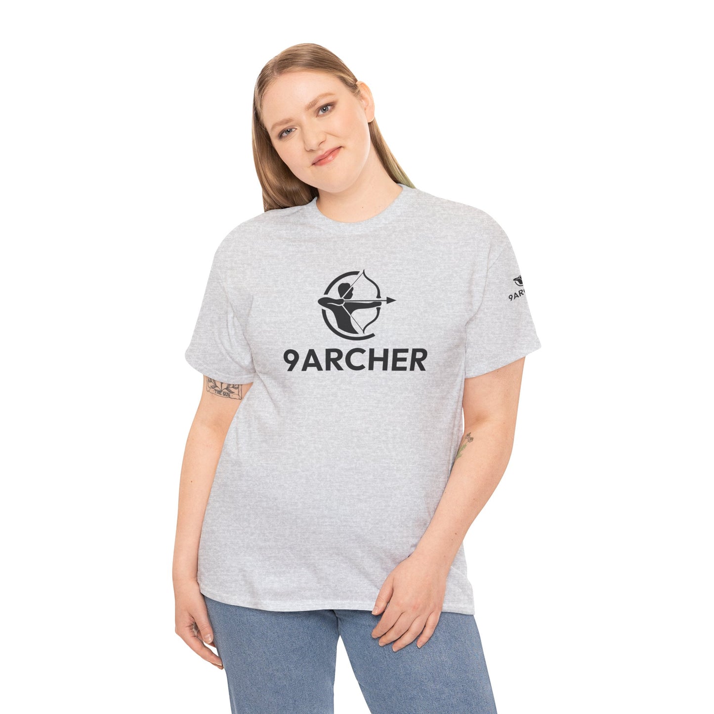 Unisex Heavy Cotton Tee - 9ARCHER Graphic Tee for Archery Enthusiasts