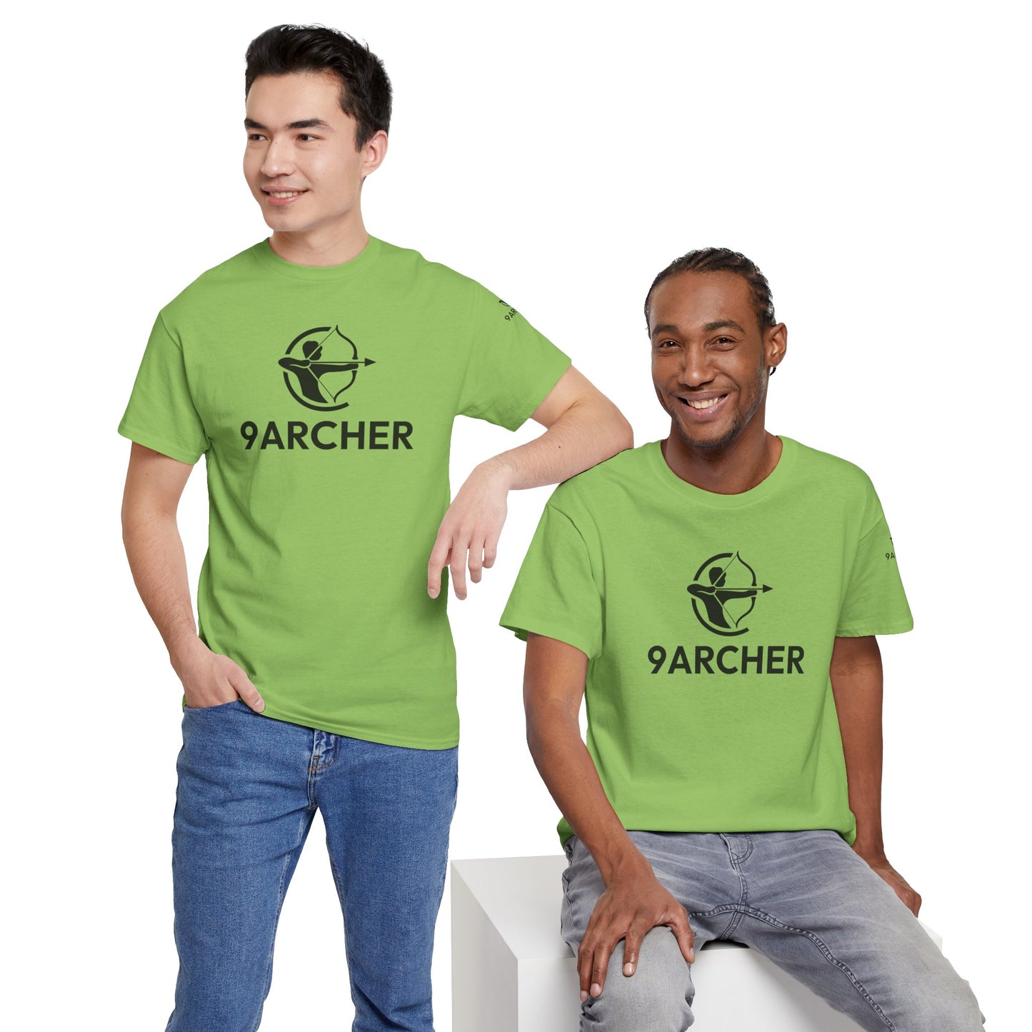Unisex Heavy Cotton Tee - 9ARCHER Graphic Tee for Archery Enthusiasts