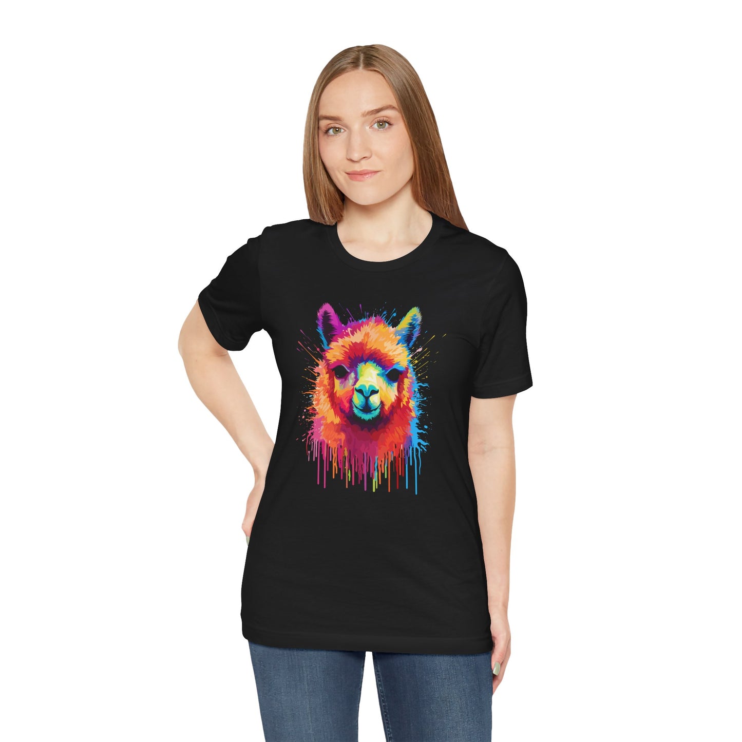 Llama Graphic Colorful Shirt Unisex Tee
