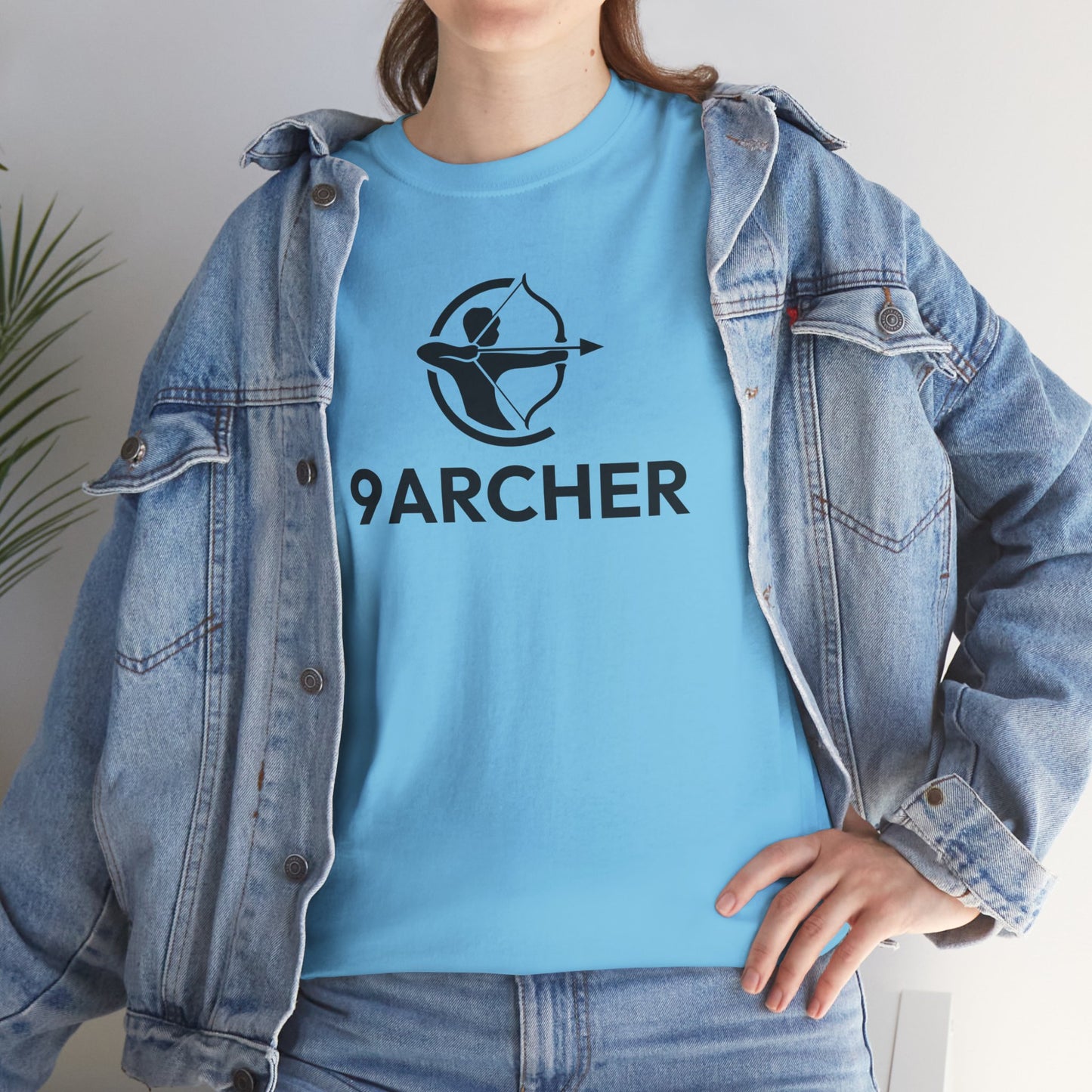 Unisex Heavy Cotton Tee - 9ARCHER Graphic Tee for Archery Enthusiasts