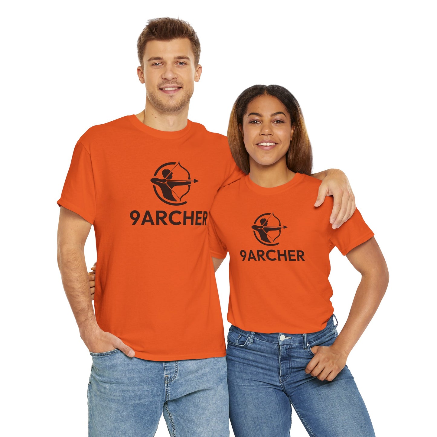 Unisex Heavy Cotton Tee - 9ARCHER Graphic Tee for Archery Enthusiasts
