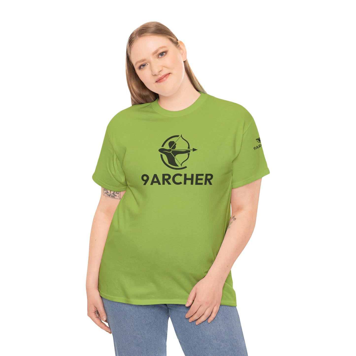 Unisex Heavy Cotton Tee - 9ARCHER Graphic Tee for Archery Enthusiasts