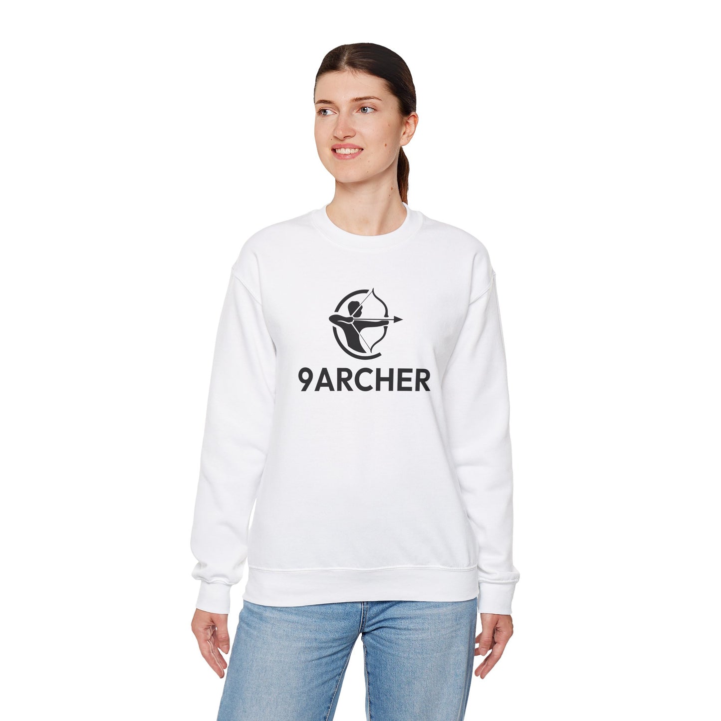 9ARCHER Unisex Heavy Blend™ Crewneck Sweatshirt - Comfortable Casual Apparel for Archery Enthusiasts