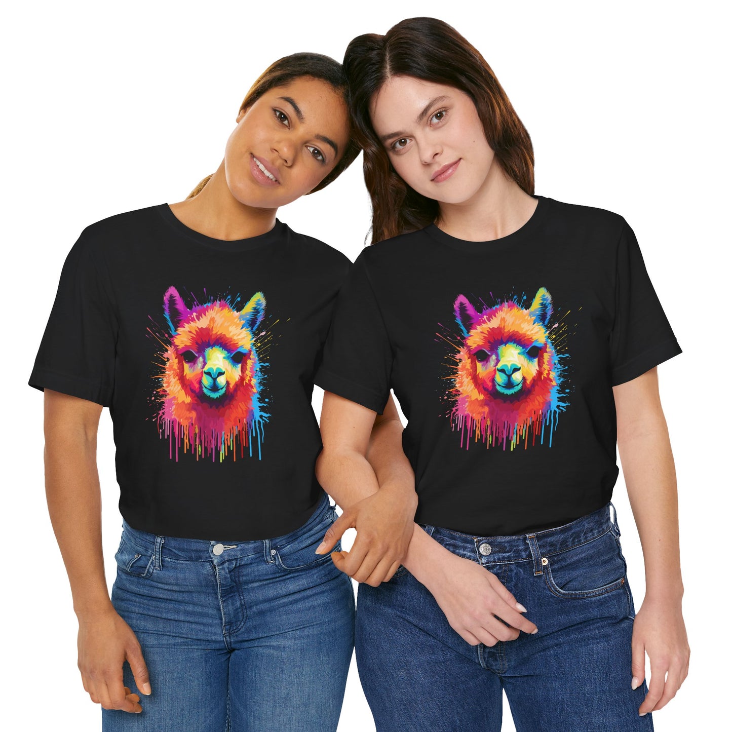 Llama Graphic Colorful Shirt Unisex Tee