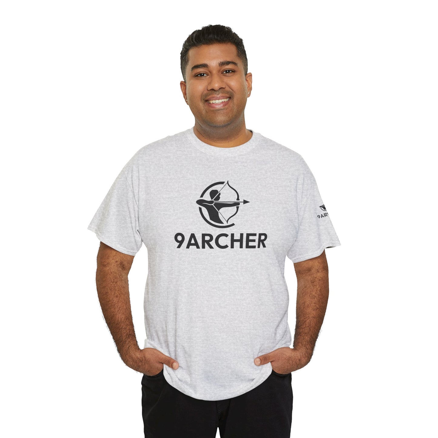 Unisex Heavy Cotton Tee - 9ARCHER Graphic Tee for Archery Enthusiasts