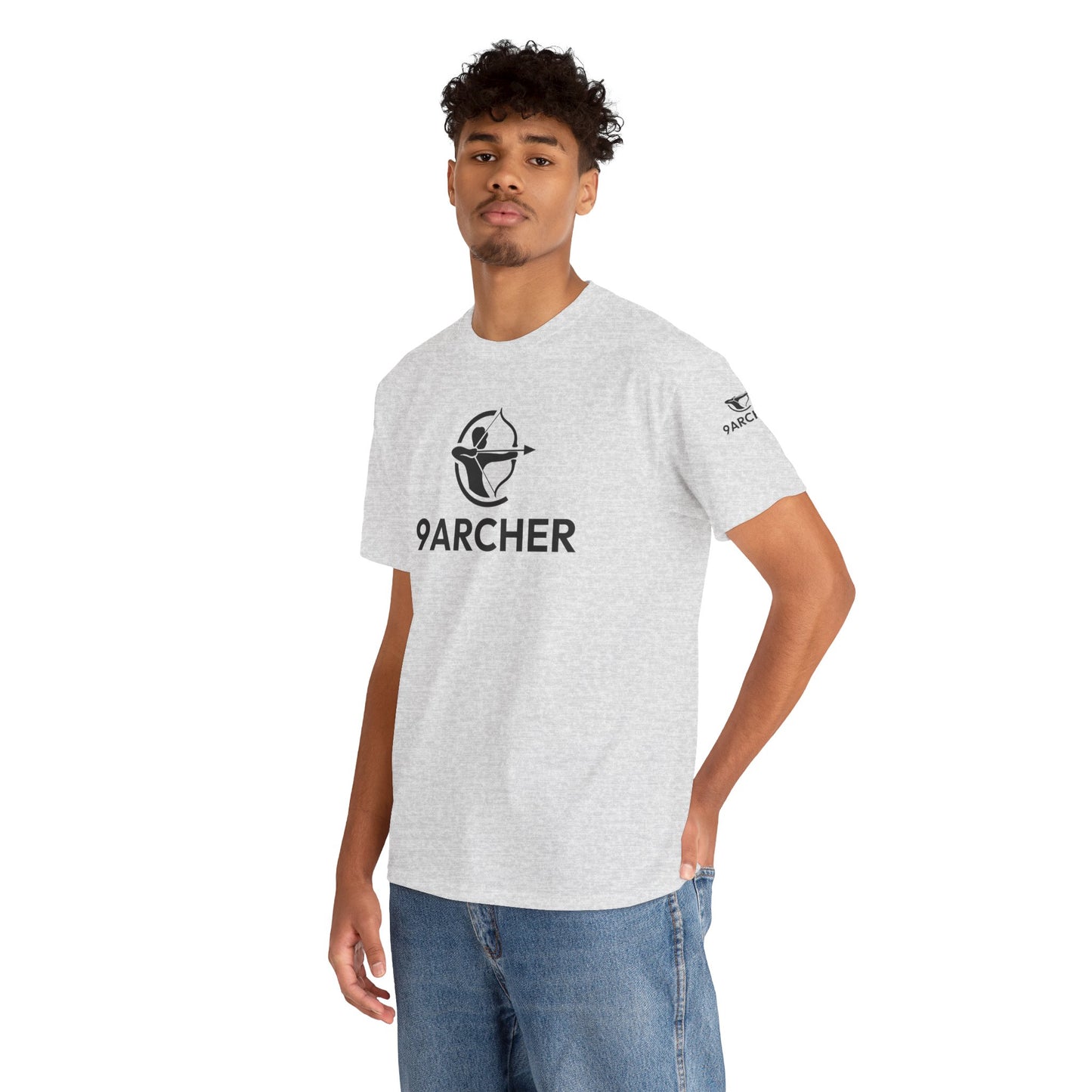 Unisex Heavy Cotton Tee - 9ARCHER Graphic Tee for Archery Enthusiasts
