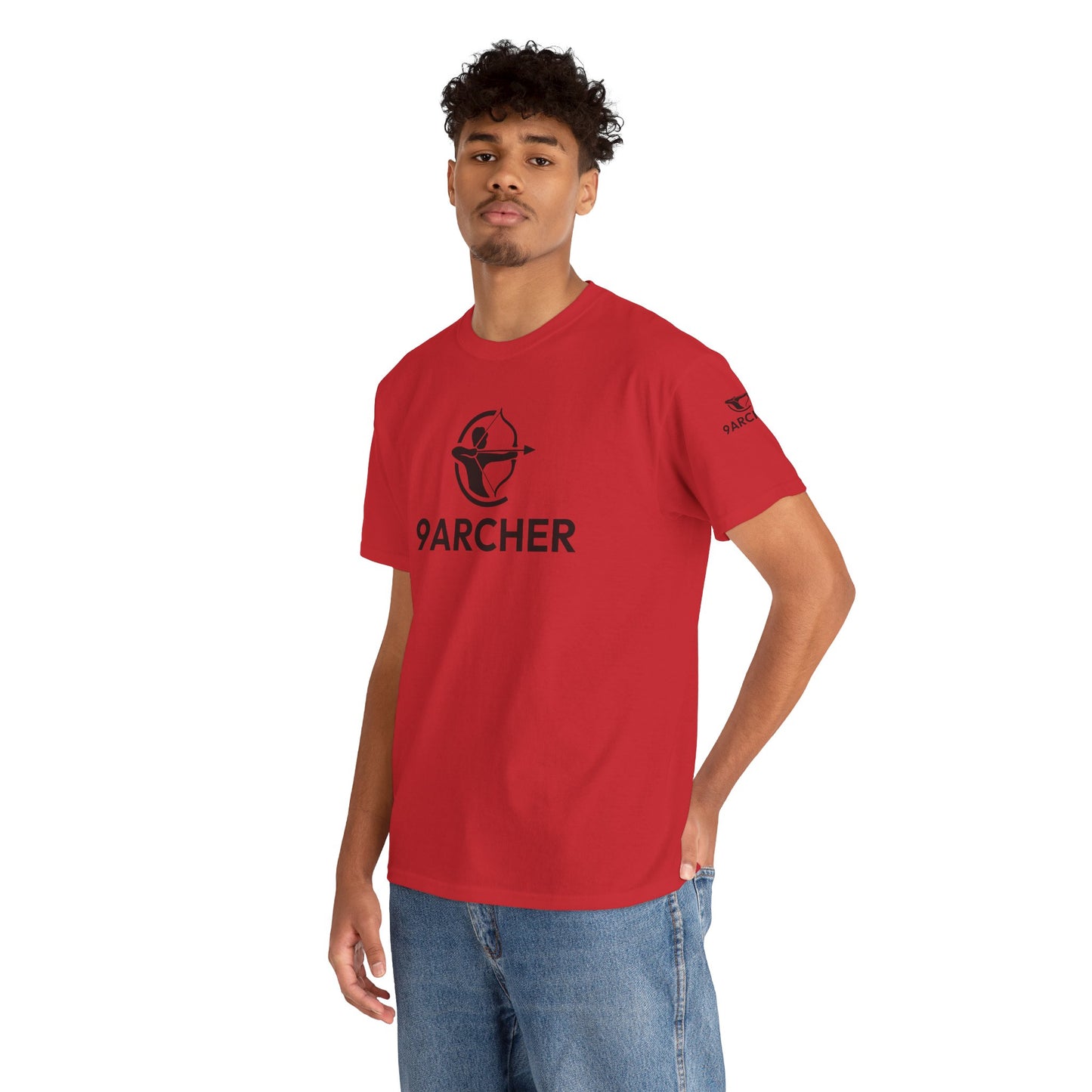 Unisex Heavy Cotton Tee - 9ARCHER Graphic Tee for Archery Enthusiasts