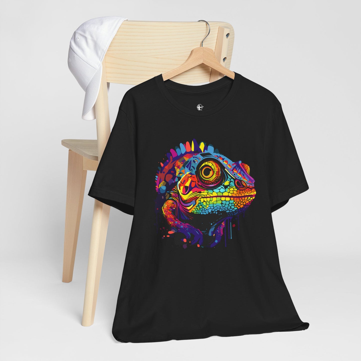 Vibrant Chameleon Graphic Tee - Colorful Unisex Jersey Short Sleeve T-Shirt for Nature Lovers