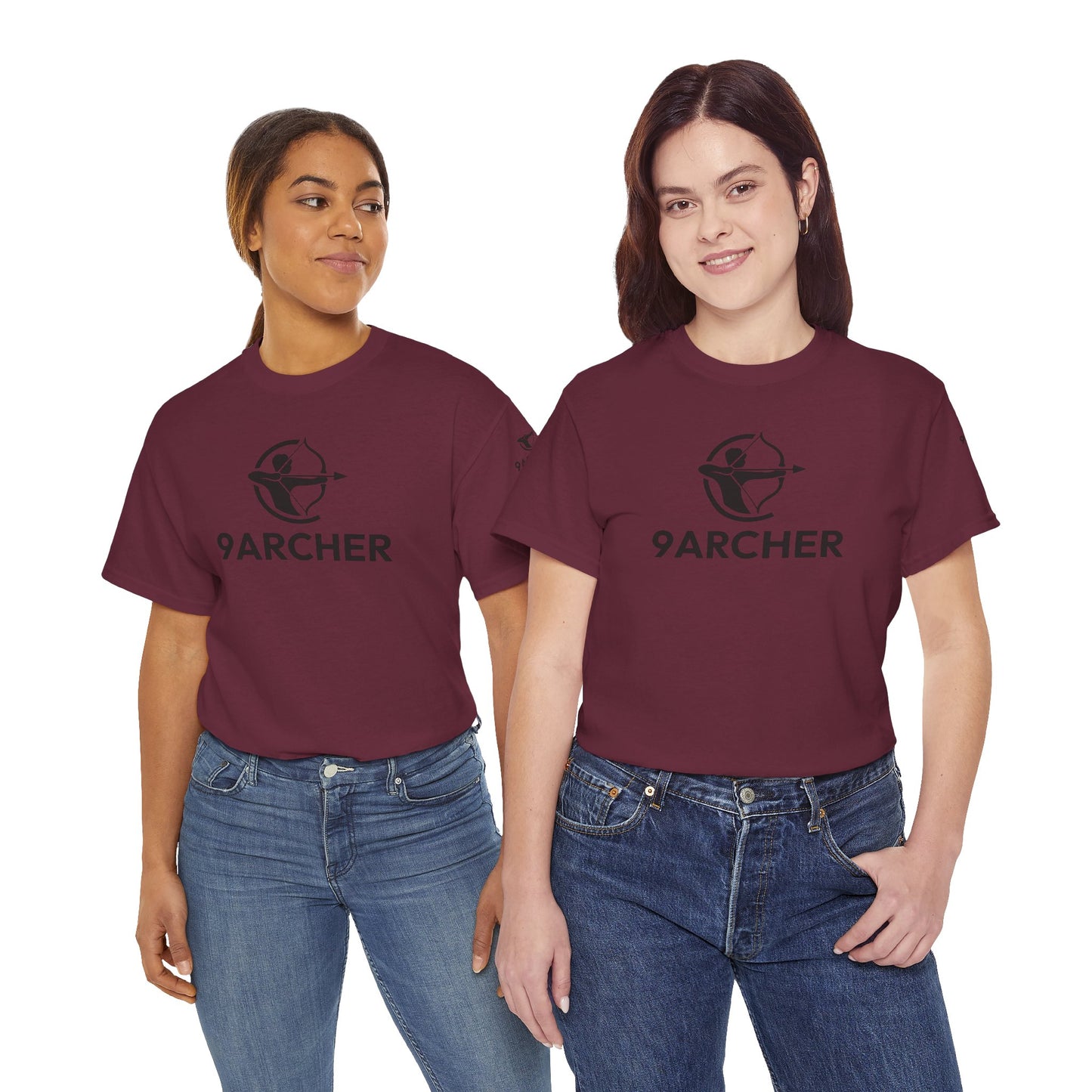 Unisex Heavy Cotton Tee - 9ARCHER Graphic Tee for Archery Enthusiasts