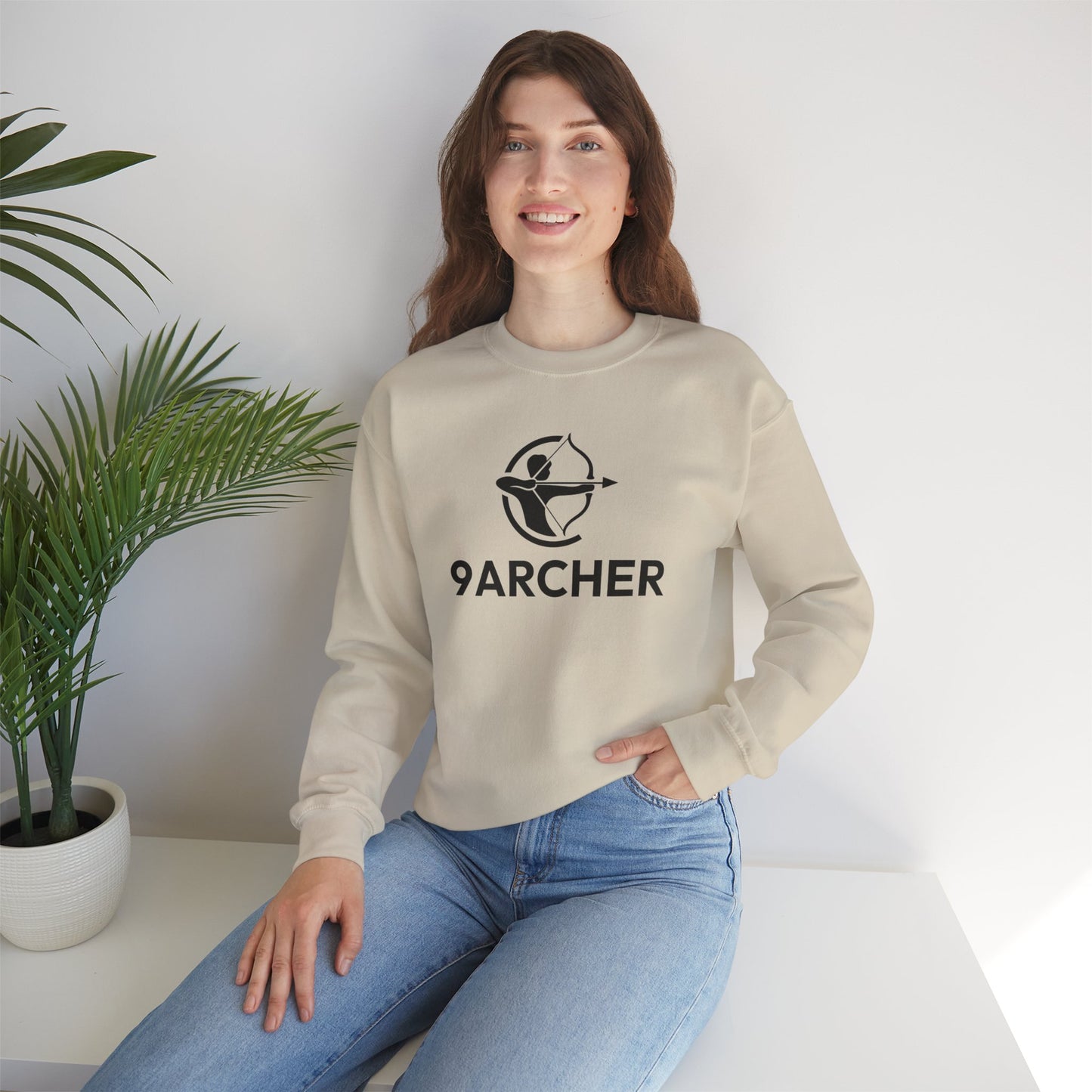 9ARCHER Unisex Heavy Blend™ Crewneck Sweatshirt - Comfortable Casual Apparel for Archery Enthusiasts