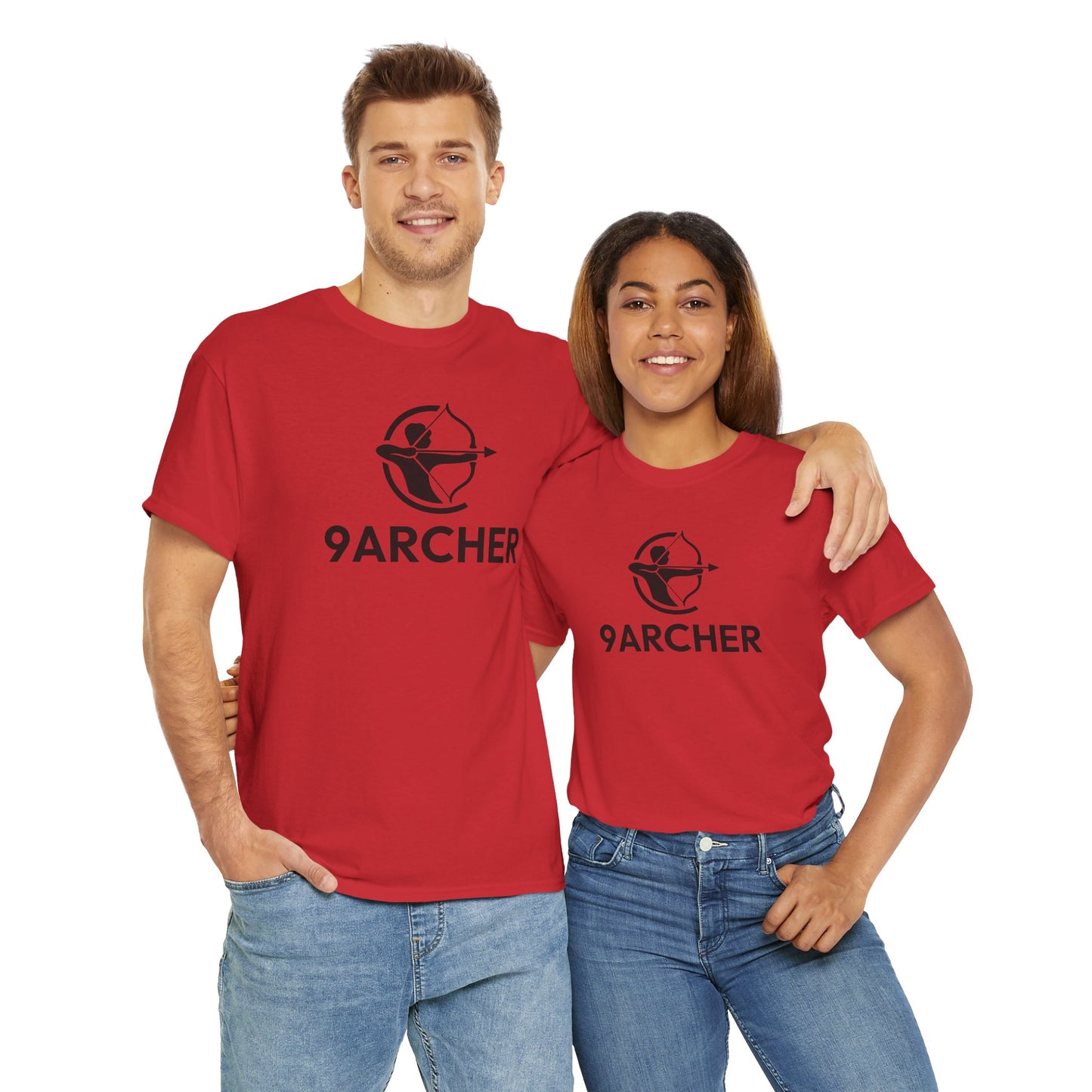 Unisex Heavy Cotton Tee - 9ARCHER Graphic Tee for Archery Enthusiasts