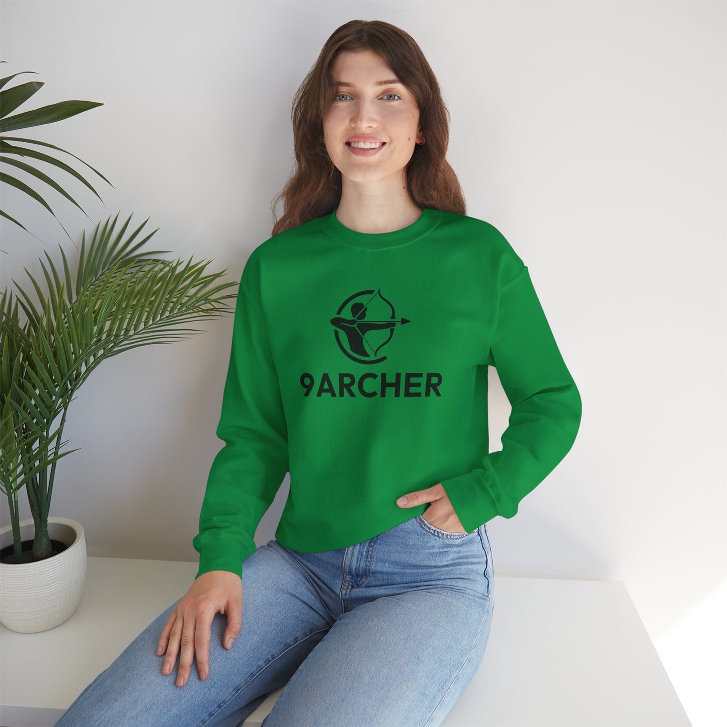 9ARCHER Unisex Heavy Blend™ Crewneck Sweatshirt - Comfortable Casual Apparel for Archery Enthusiasts