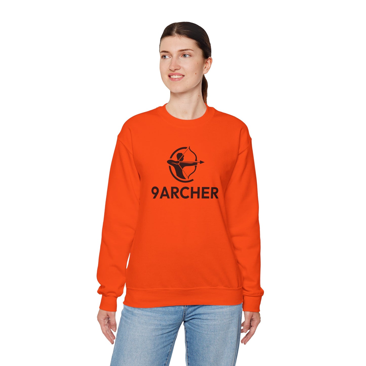 9ARCHER Unisex Heavy Blend™ Crewneck Sweatshirt - Comfortable Casual Apparel for Archery Enthusiasts