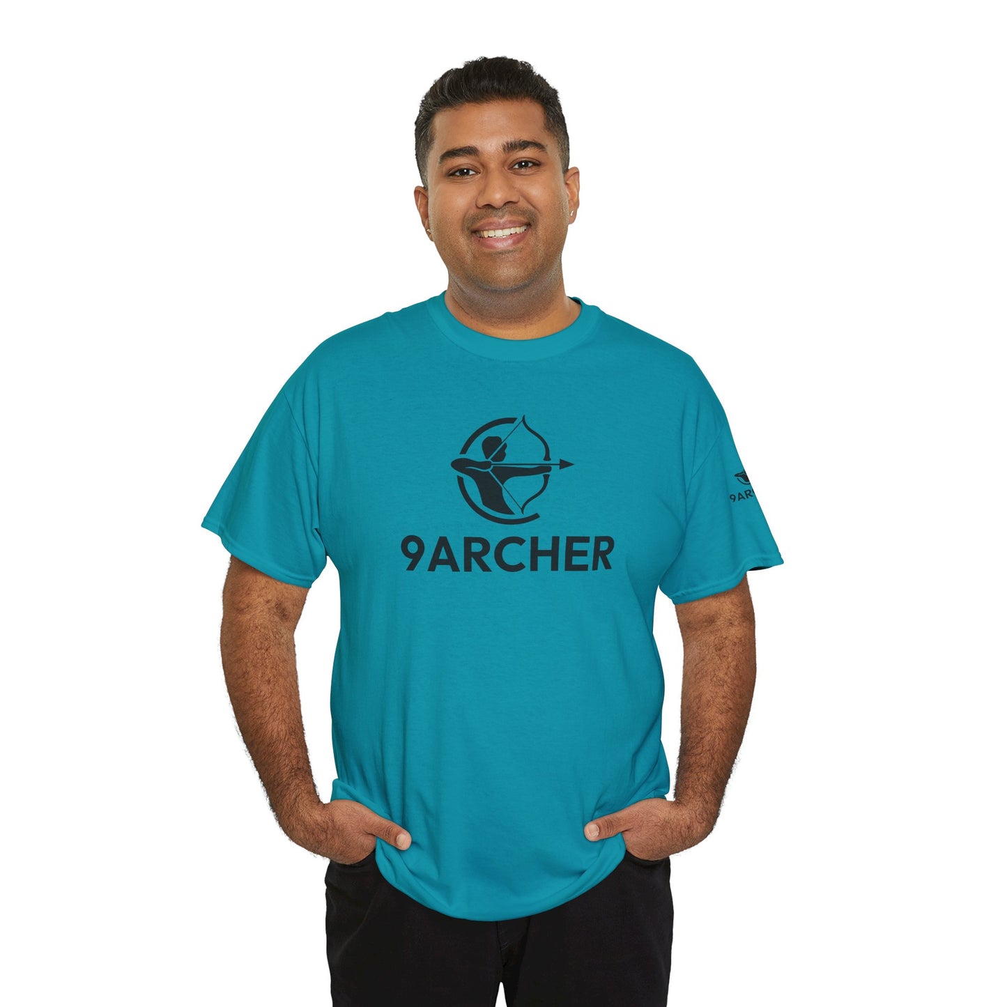 Unisex Heavy Cotton Tee - 9ARCHER Graphic Tee for Archery Enthusiasts