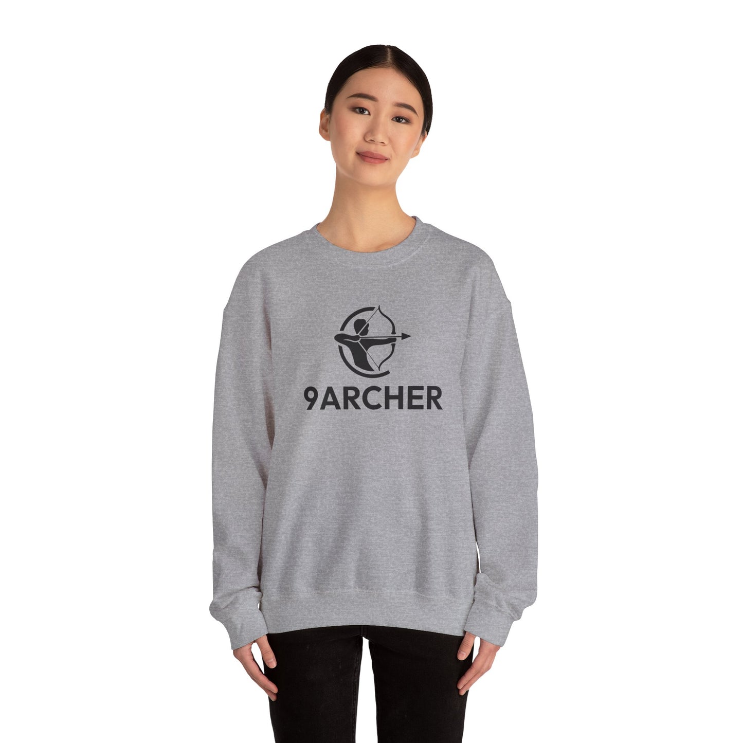 9ARCHER Unisex Heavy Blend™ Crewneck Sweatshirt - Comfortable Casual Apparel for Archery Enthusiasts