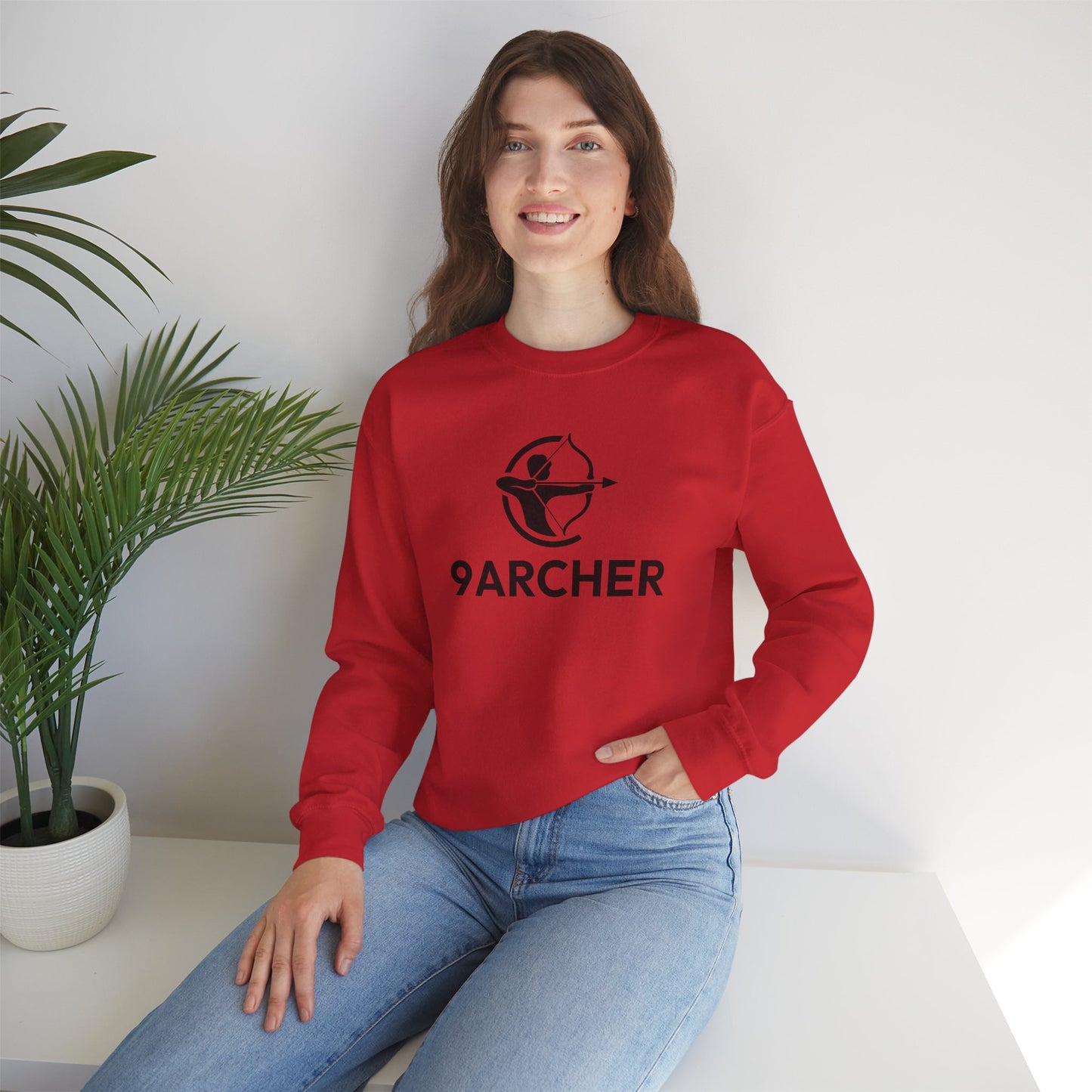 9ARCHER Unisex Heavy Blend™ Crewneck Sweatshirt - Comfortable Casual Apparel for Archery Enthusiasts